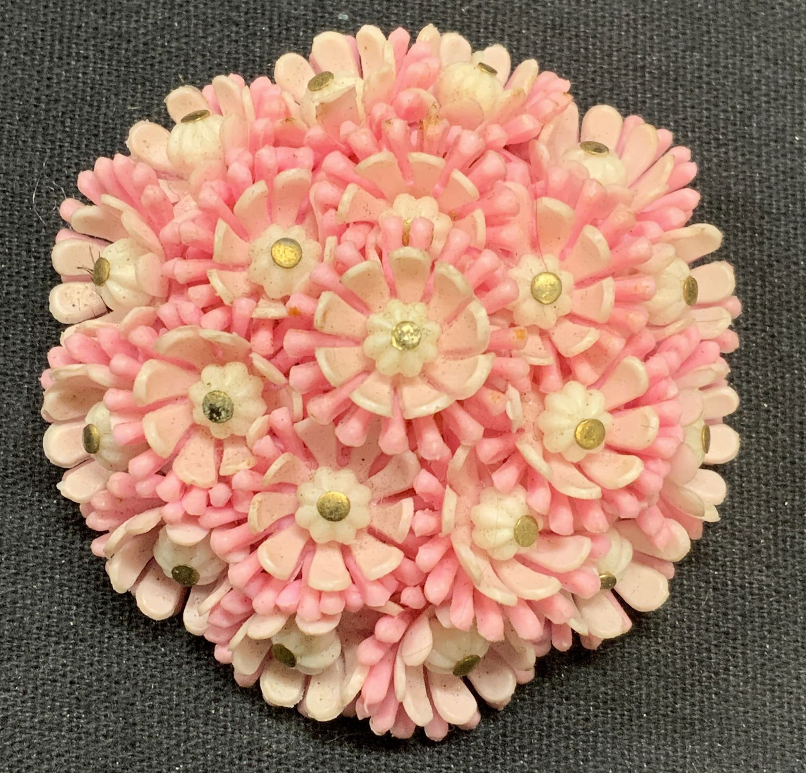 Vintage Pink Flower Brooch (1 of 6)