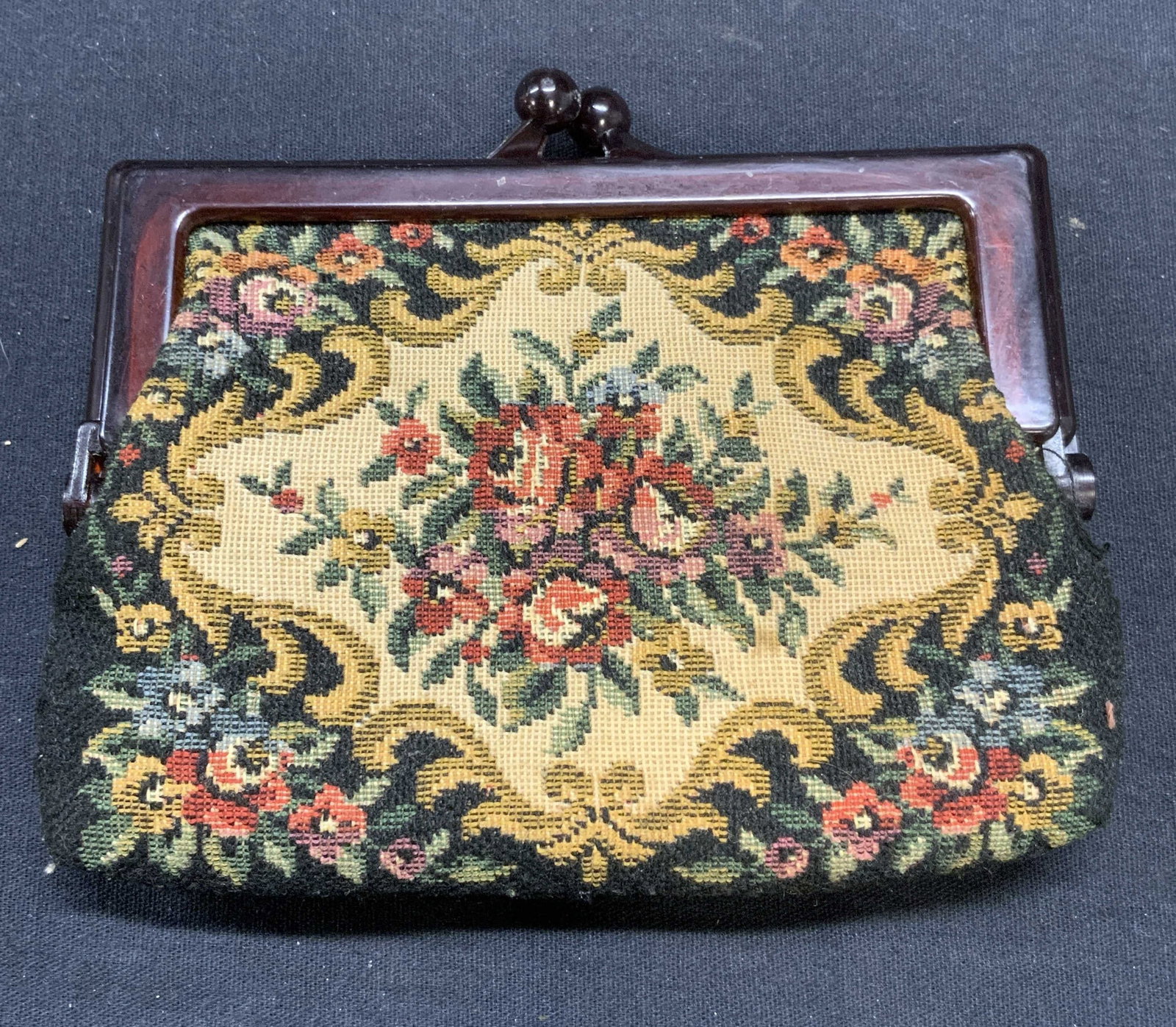 Vintage Woven Tapestry Clutch Handbag (1 of 6)