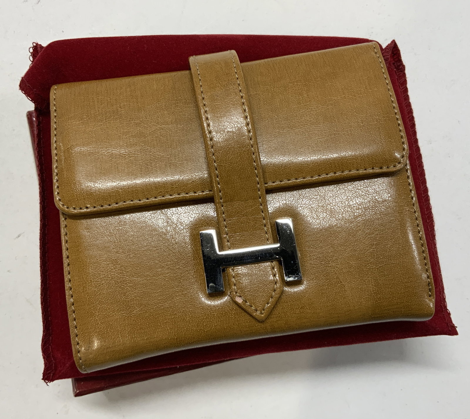 Hermes Style Leather Style Wallet , NIB (1 of 7)