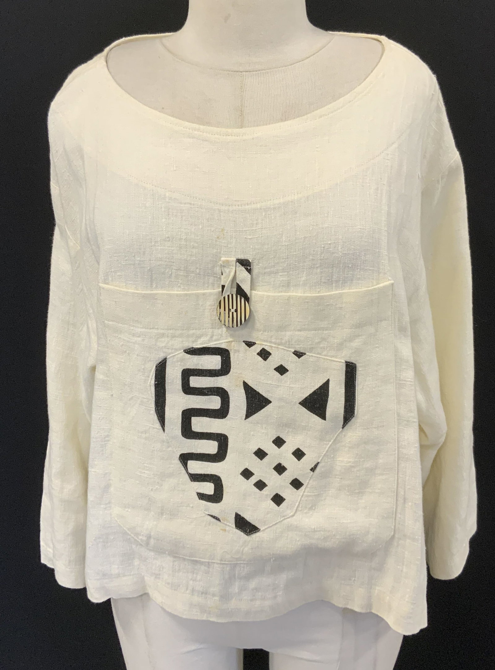 My Tribe Joy Burton White Linen Top (1 of 6)