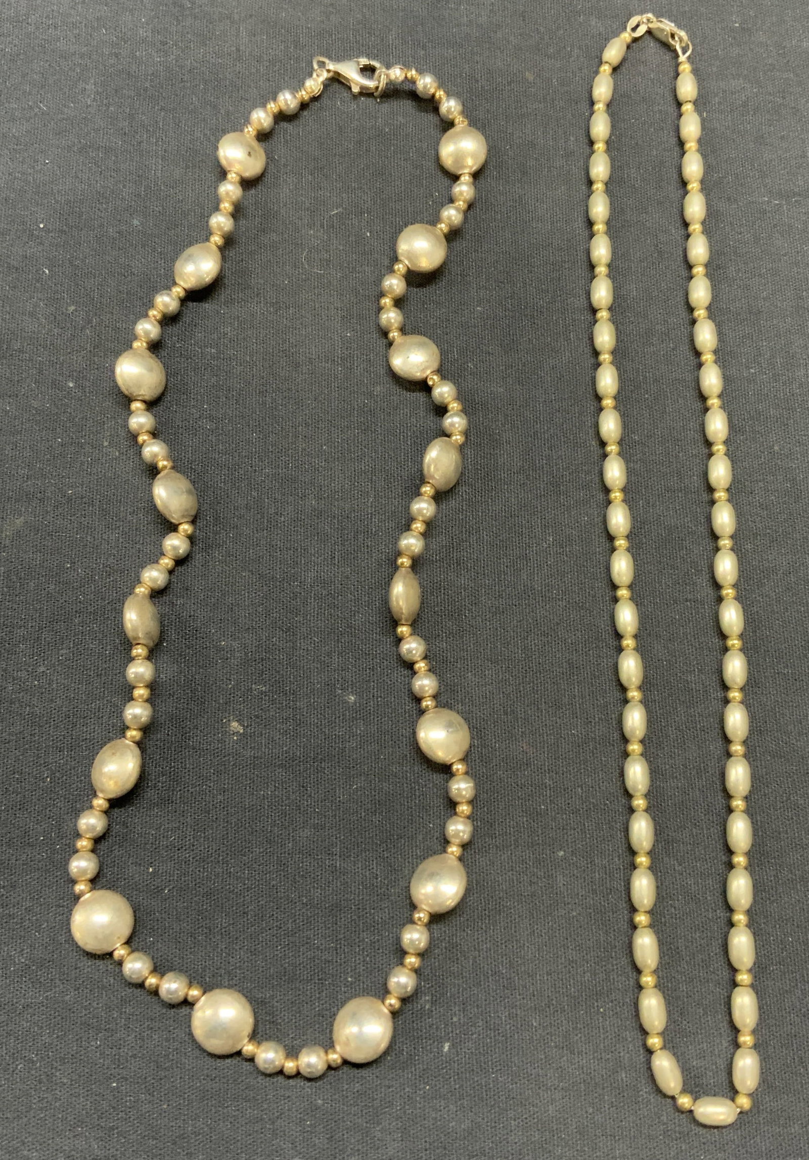 Lot 2 Sterling Silver Beaded Necklaces (1 of 7)