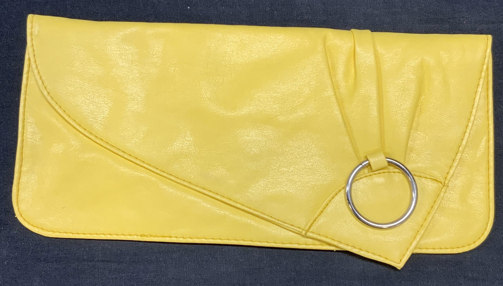 Yellow Faux Leather Envelope Clutch Bag (1 of 6)
