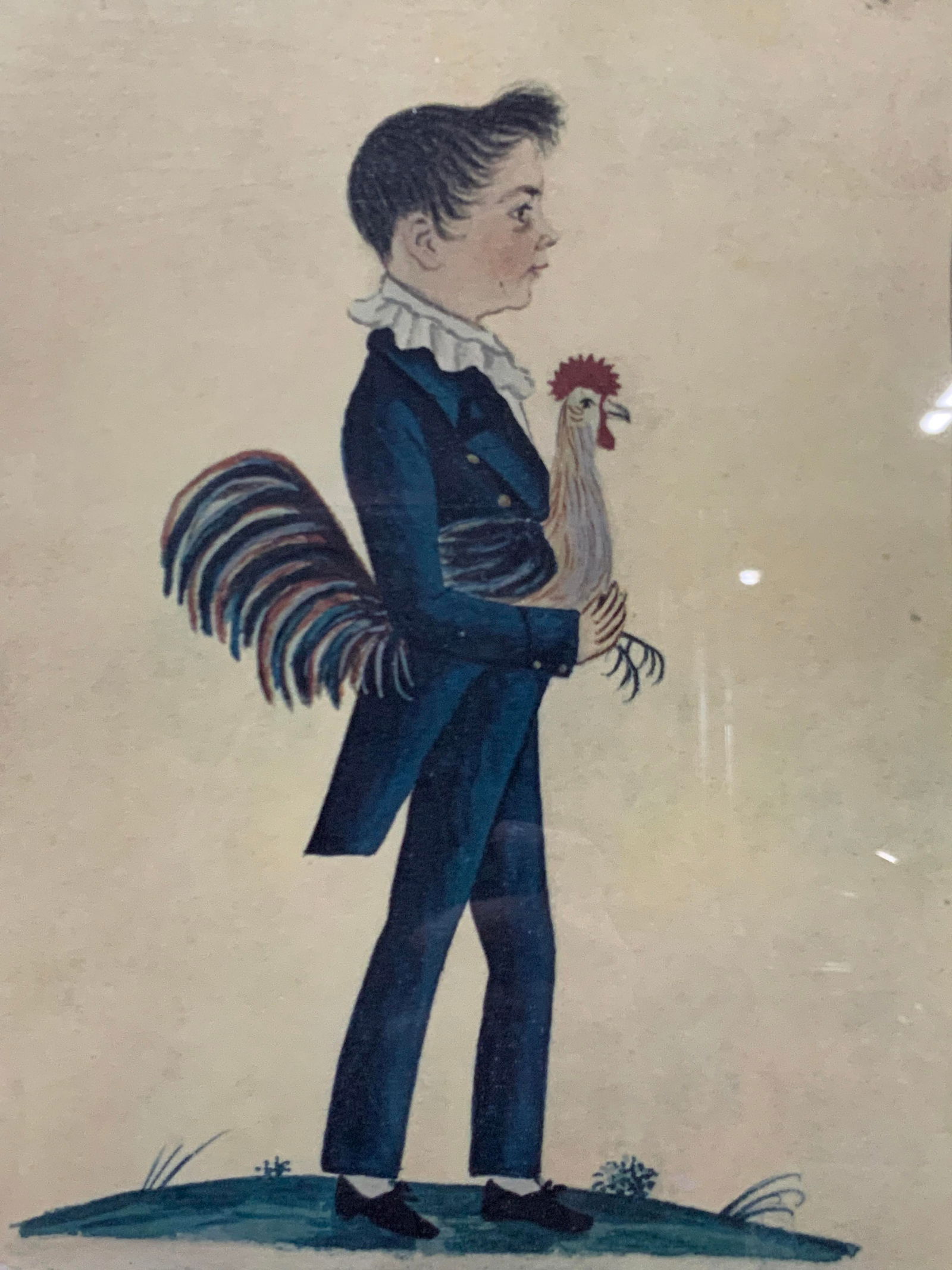 Boy With Rooster Framed Lithograph (1 of 9)