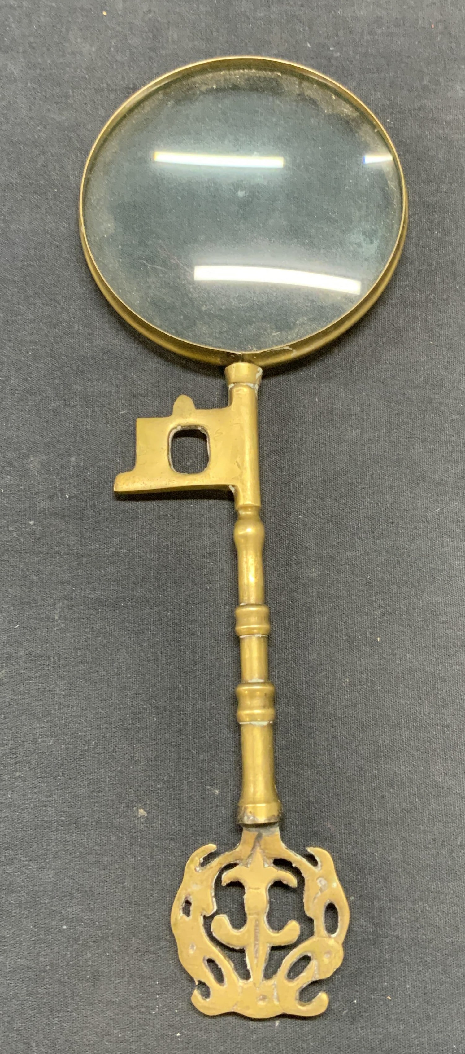 Vintage Heavy Brass Key Magnifying Glass (1 of 7)
