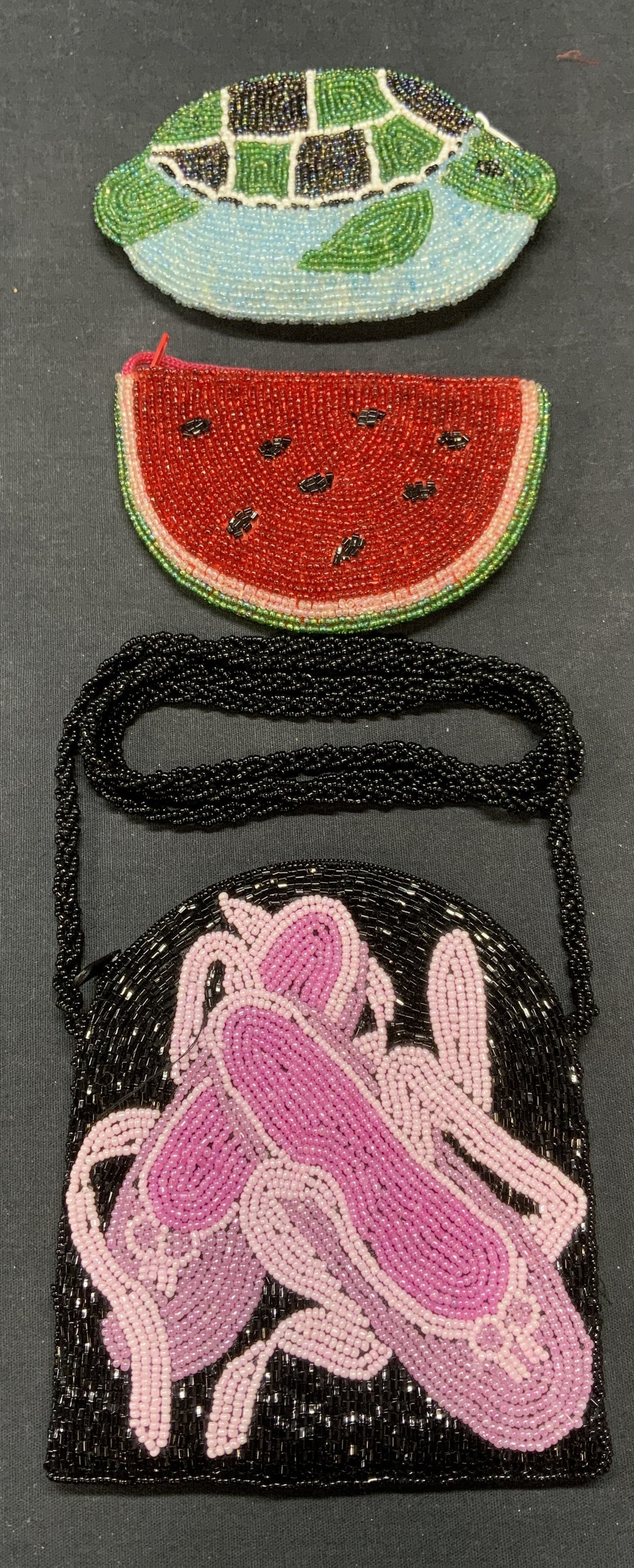 Lot 3 Beaded Coin Purses & Handbag (1 of 10)