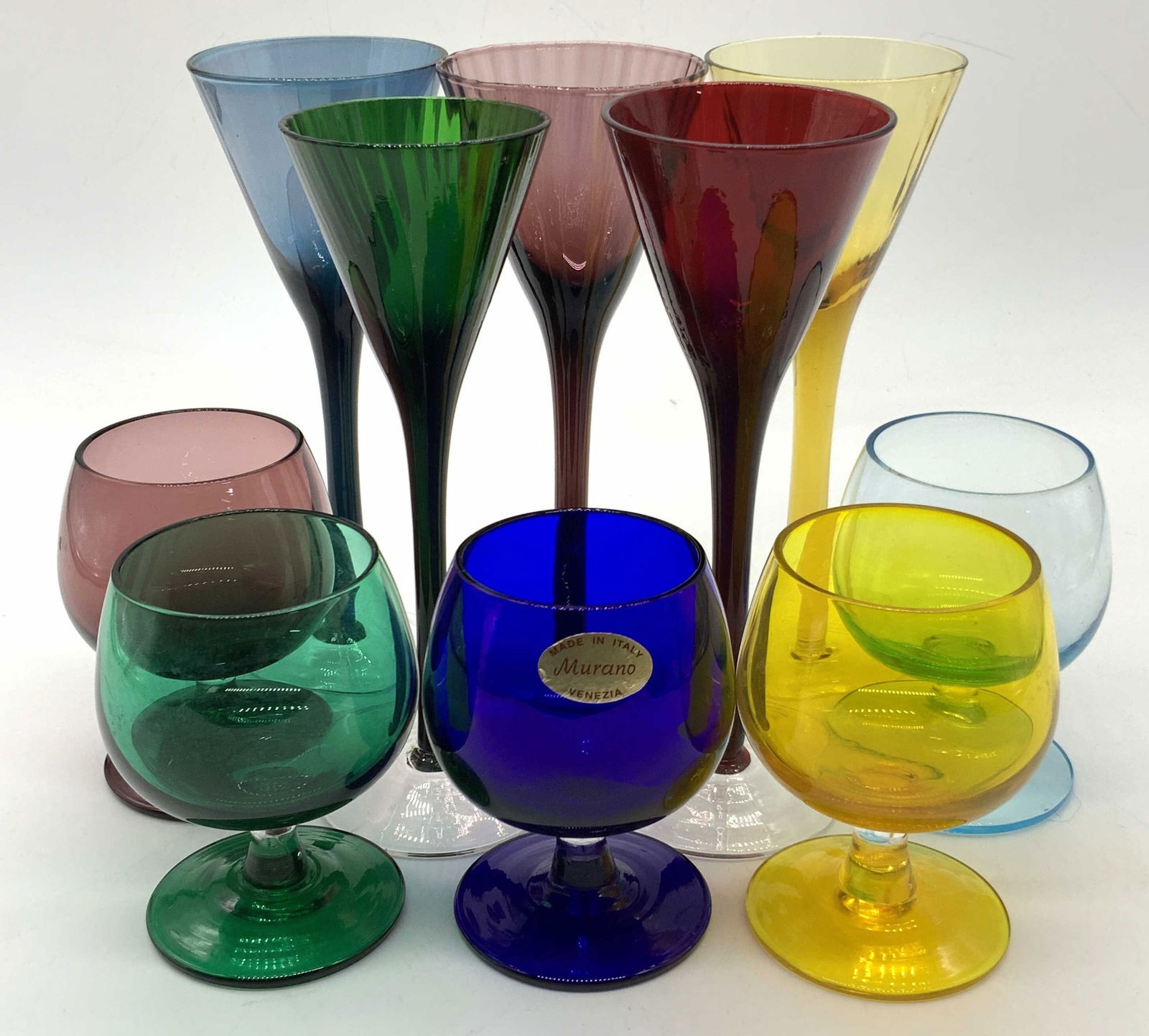 Lot 10 Murano Art Glass Stemware, Italy. (1 of 11)