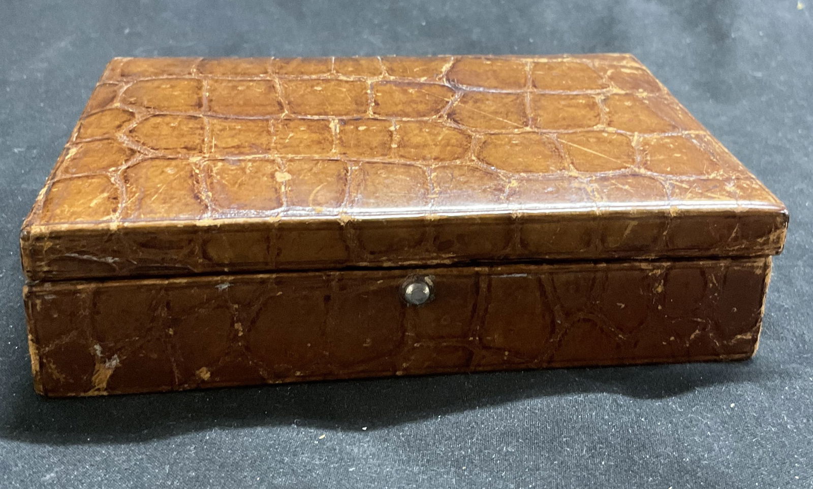 Faux Alligator Skin Jewelry Trinket Box (1 of 6)