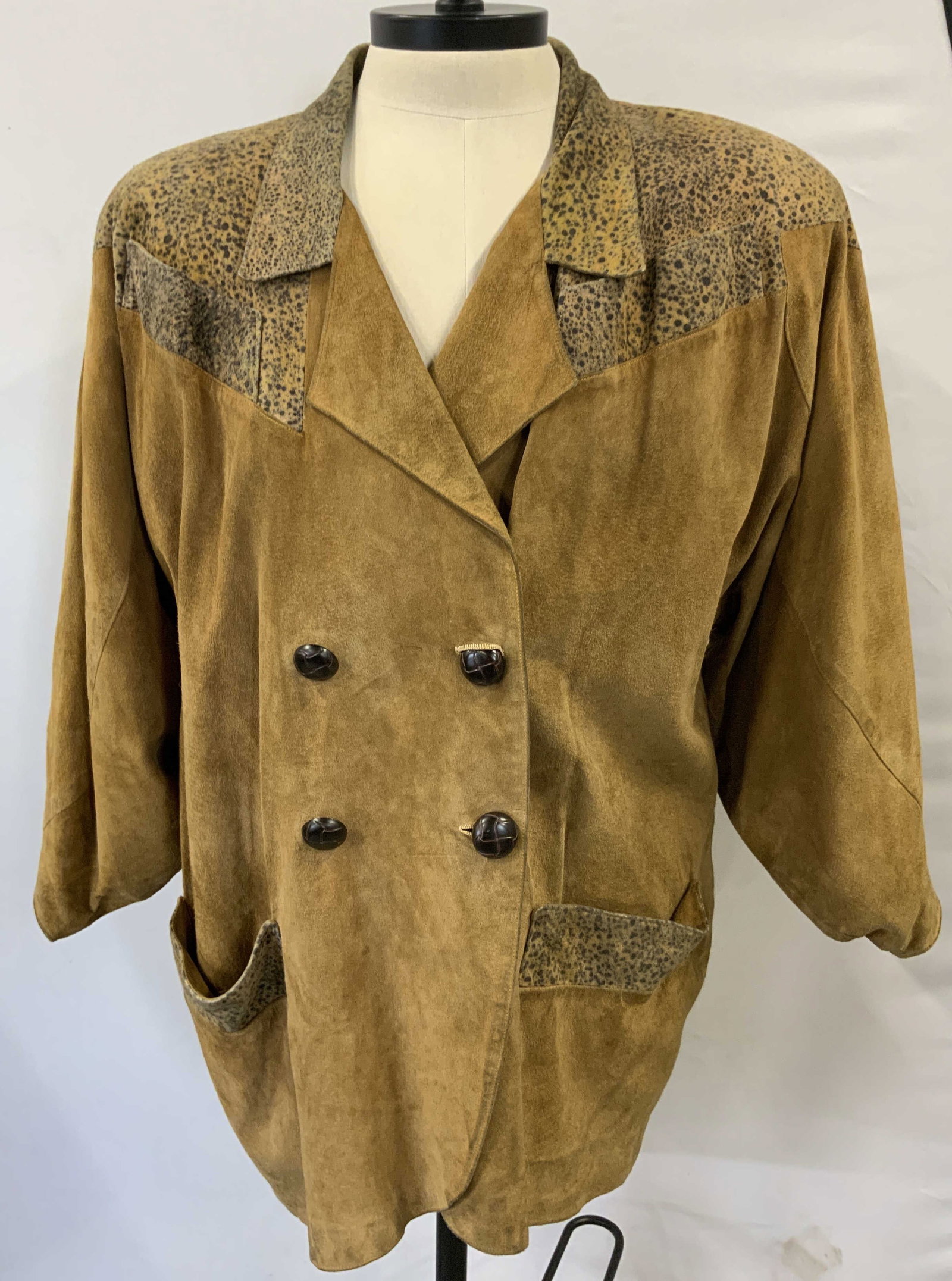 PARIS NEW YORK Suede Womens Dbl Breasted Jacket (1 of 8)