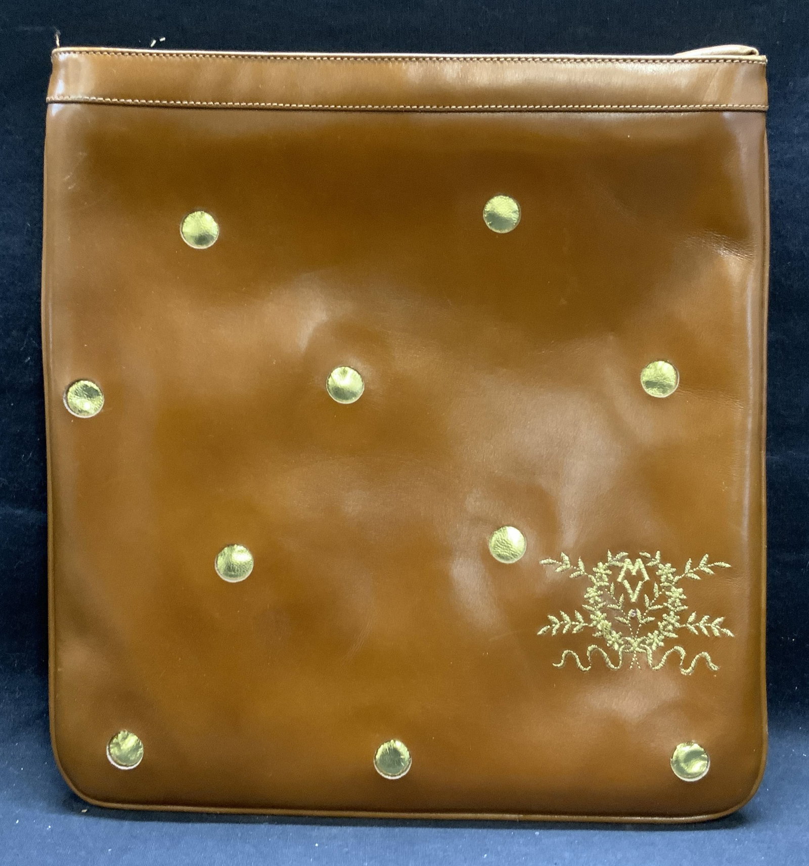 Mario Valentino Tan Leather Handbag, Italy (1 of 8)