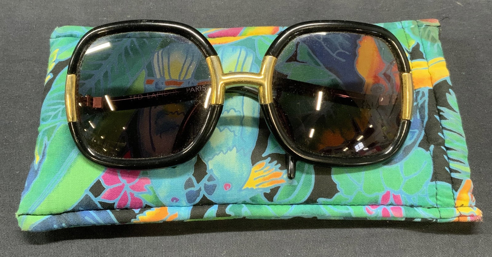 Ted Lapidus Paris Black Sunglasses, France (1 of 7)