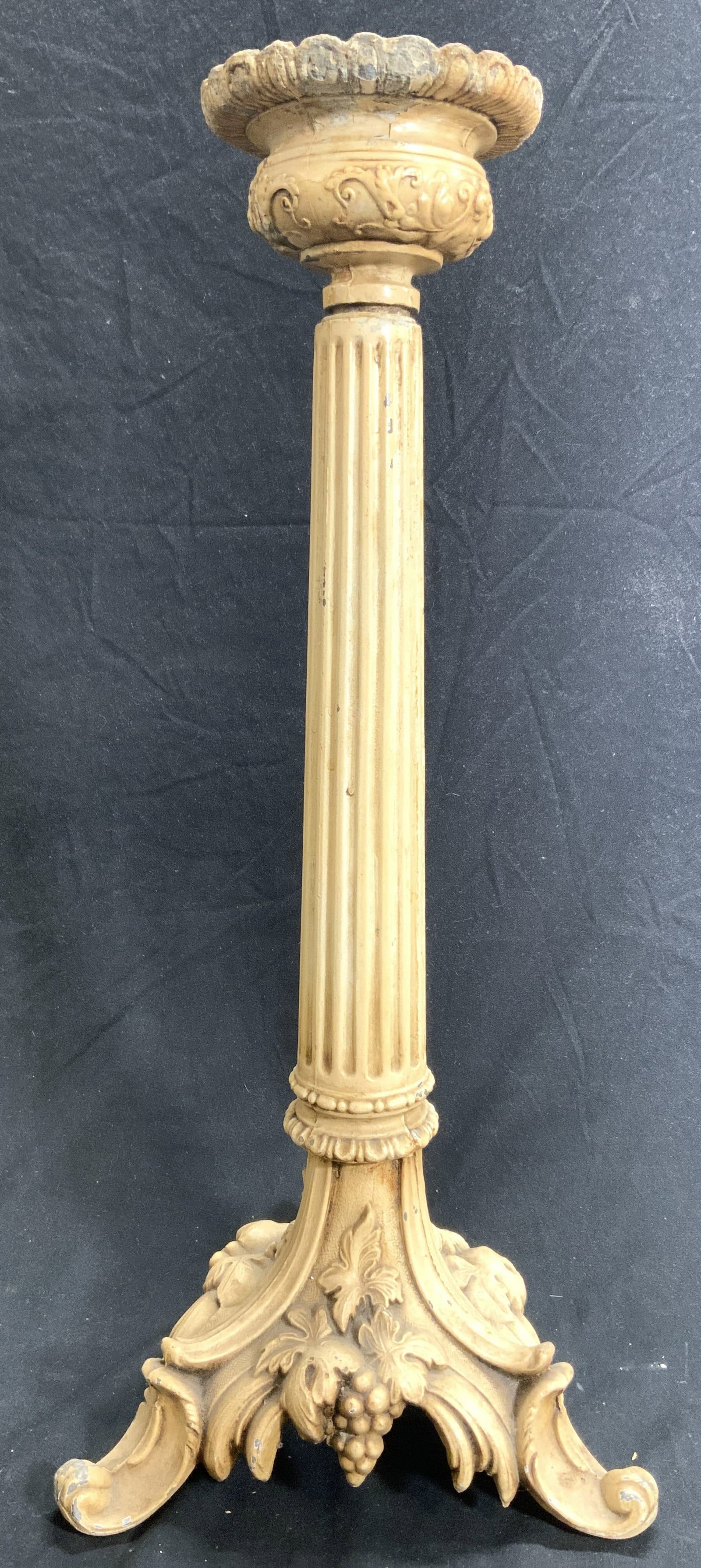 Vintage George III Ornate Metal Candlestick (1 of 6)