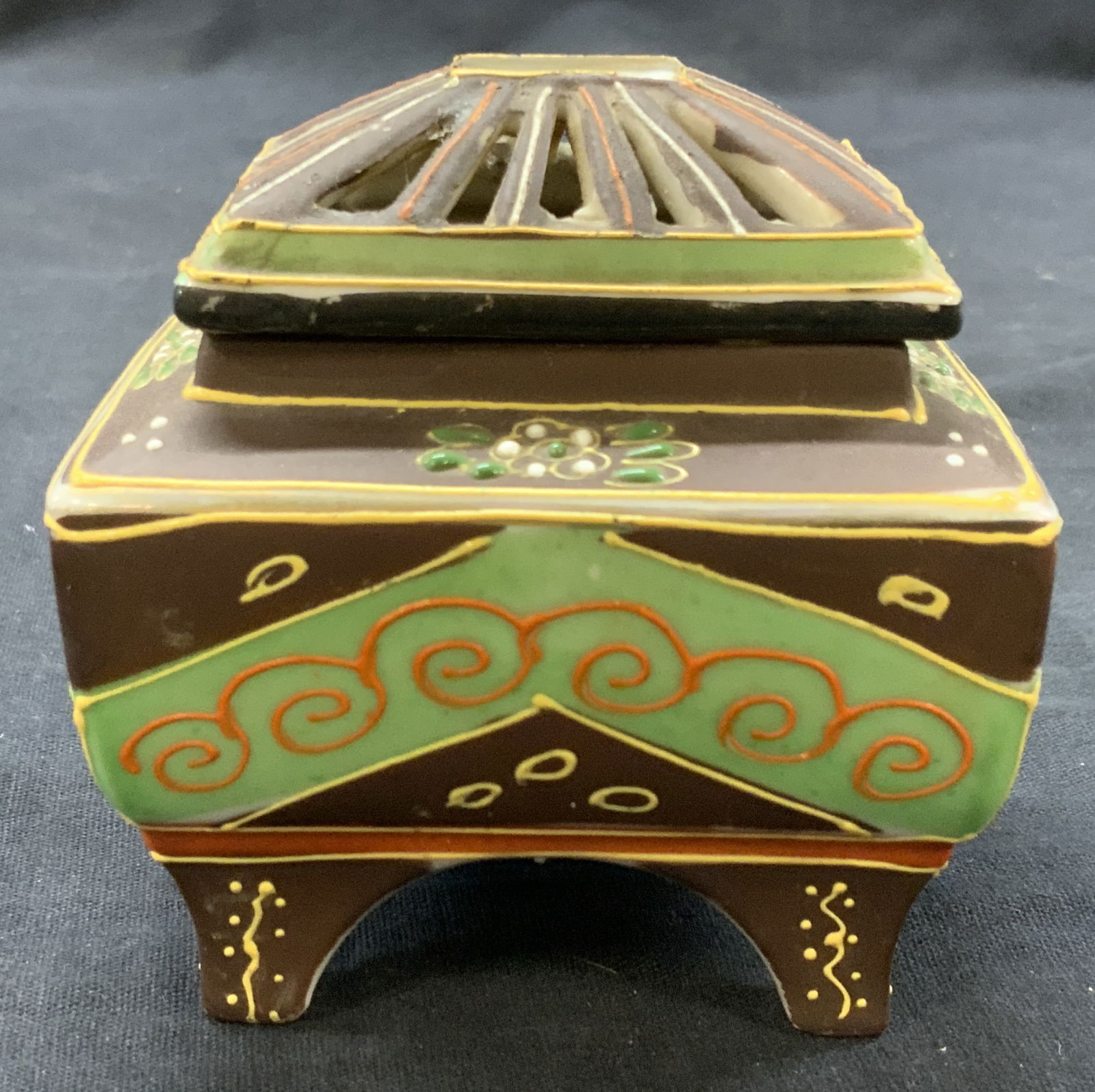 Hand Painted Asian Ceramic Vessel, Japan (1 of 10)