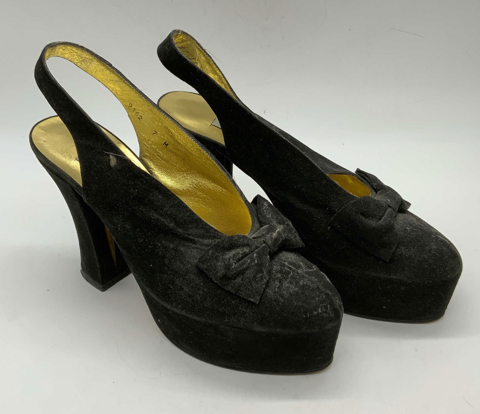 Pura Lopez Black Suede Platform Heels, Spain (1 of 7)