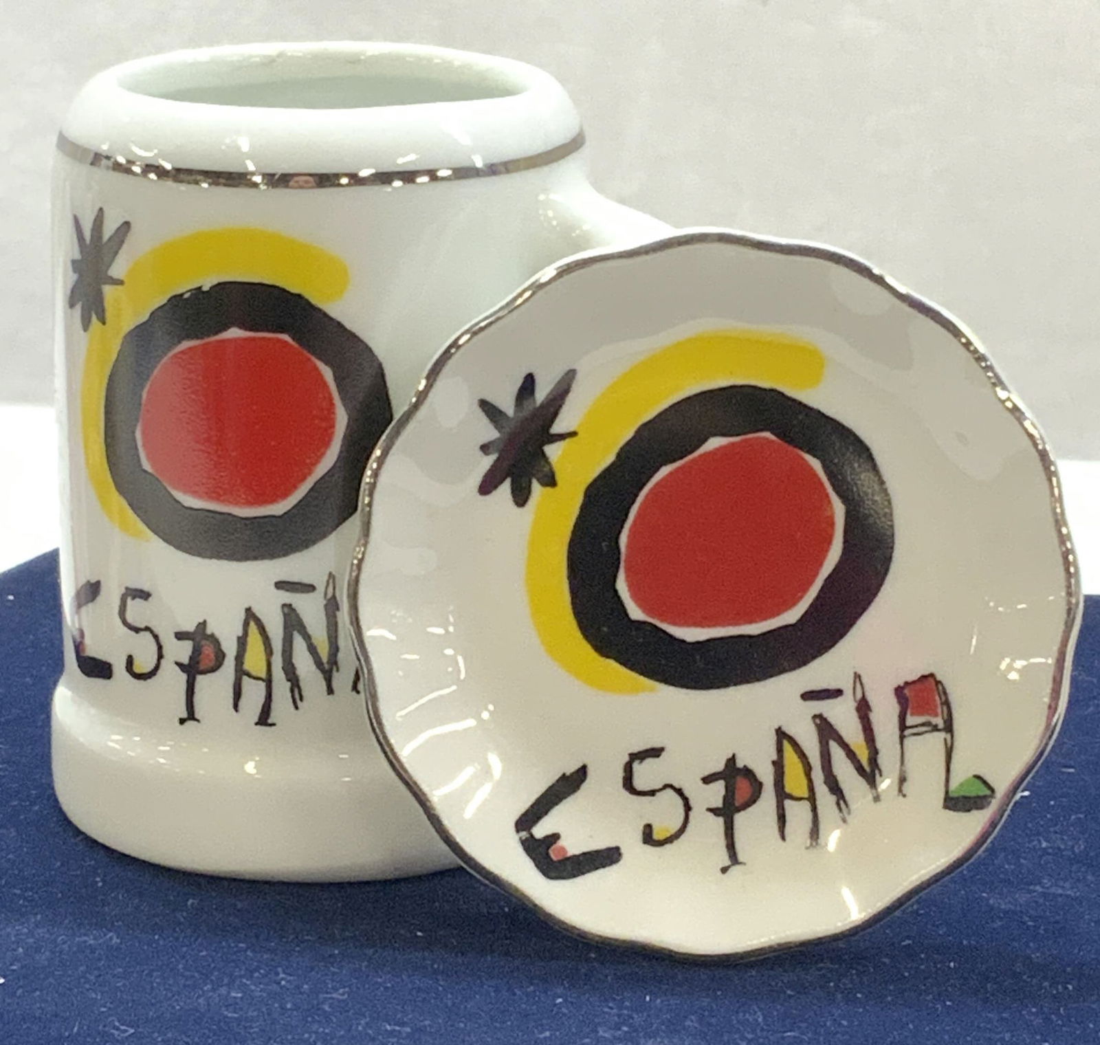 MIRO ESPANA Porcelain Shot Glass & Trinket Dish (1 of 6)