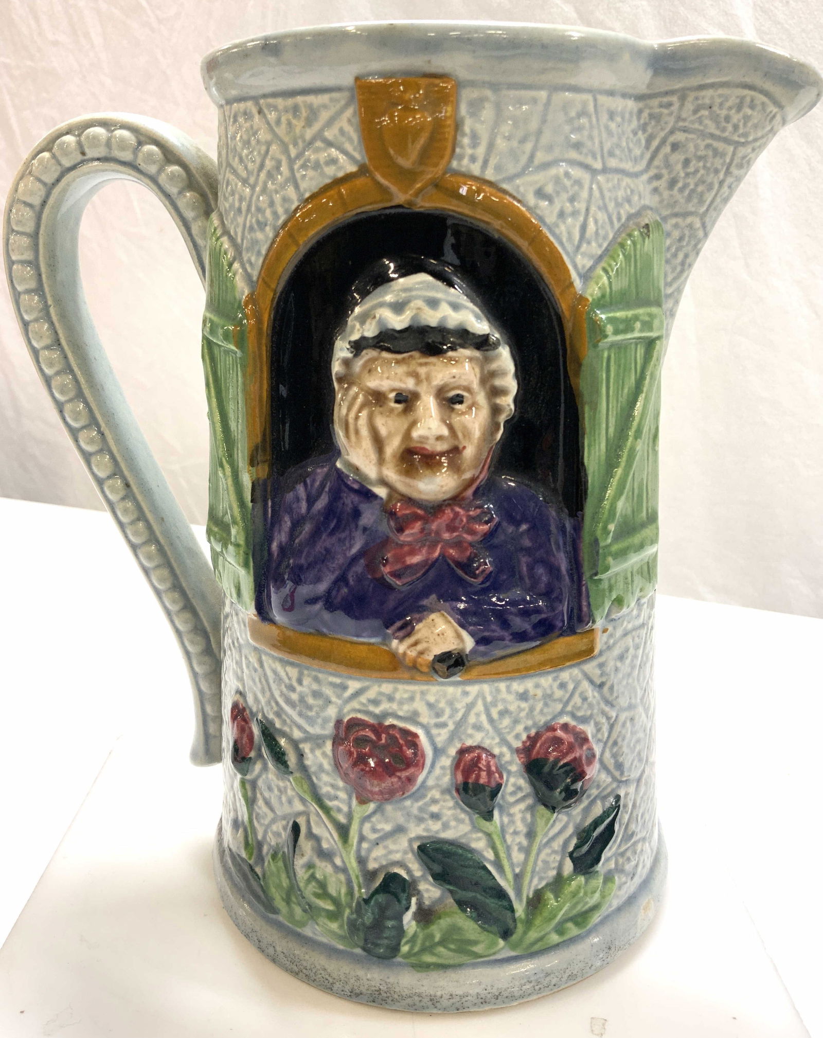 Vintage Majolica Porcelain Pitcher, Germany (1 of 8)