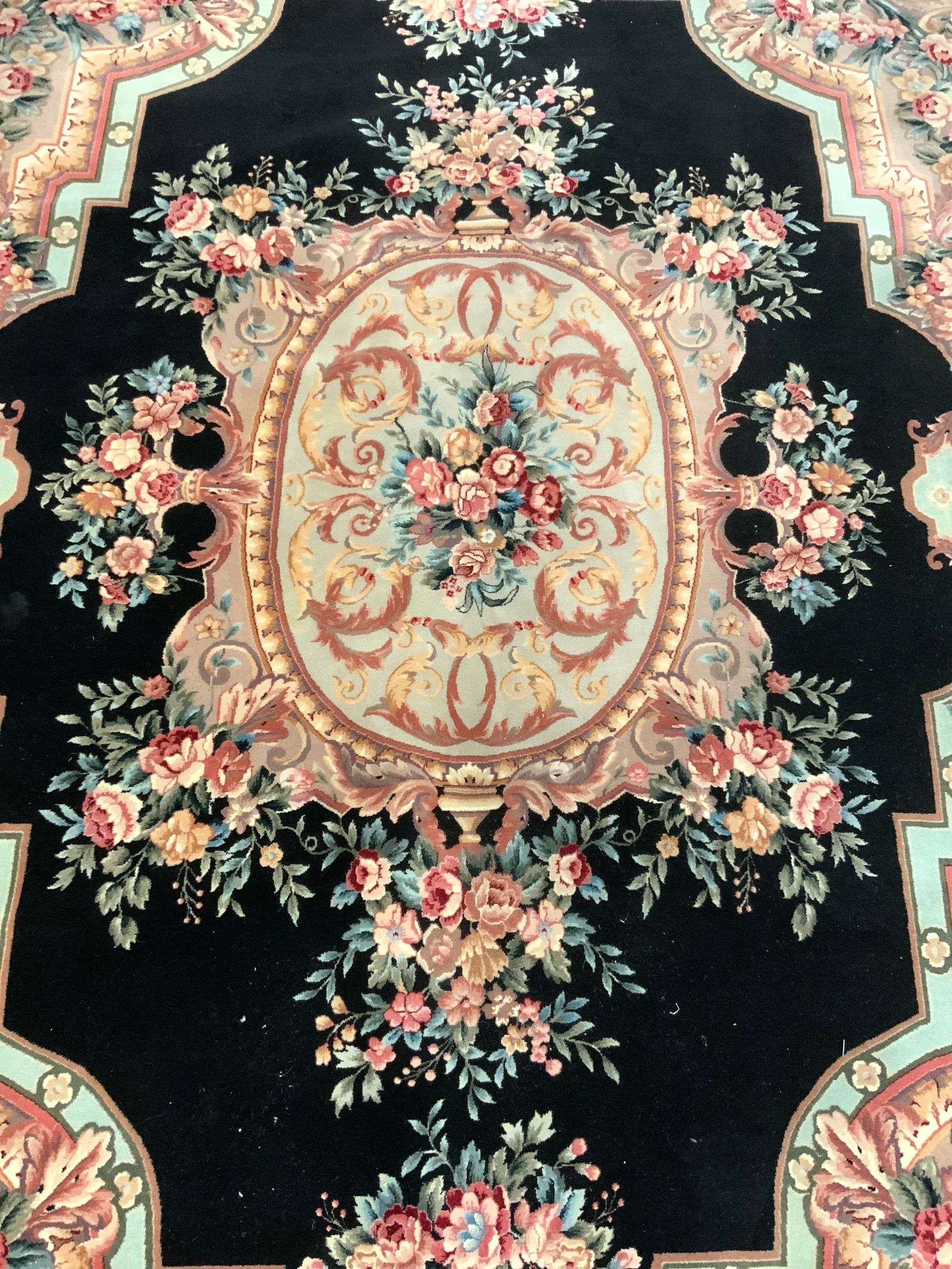 Handmade French Aubusson Wool Pile Rm Sz Rug (1 of 10)