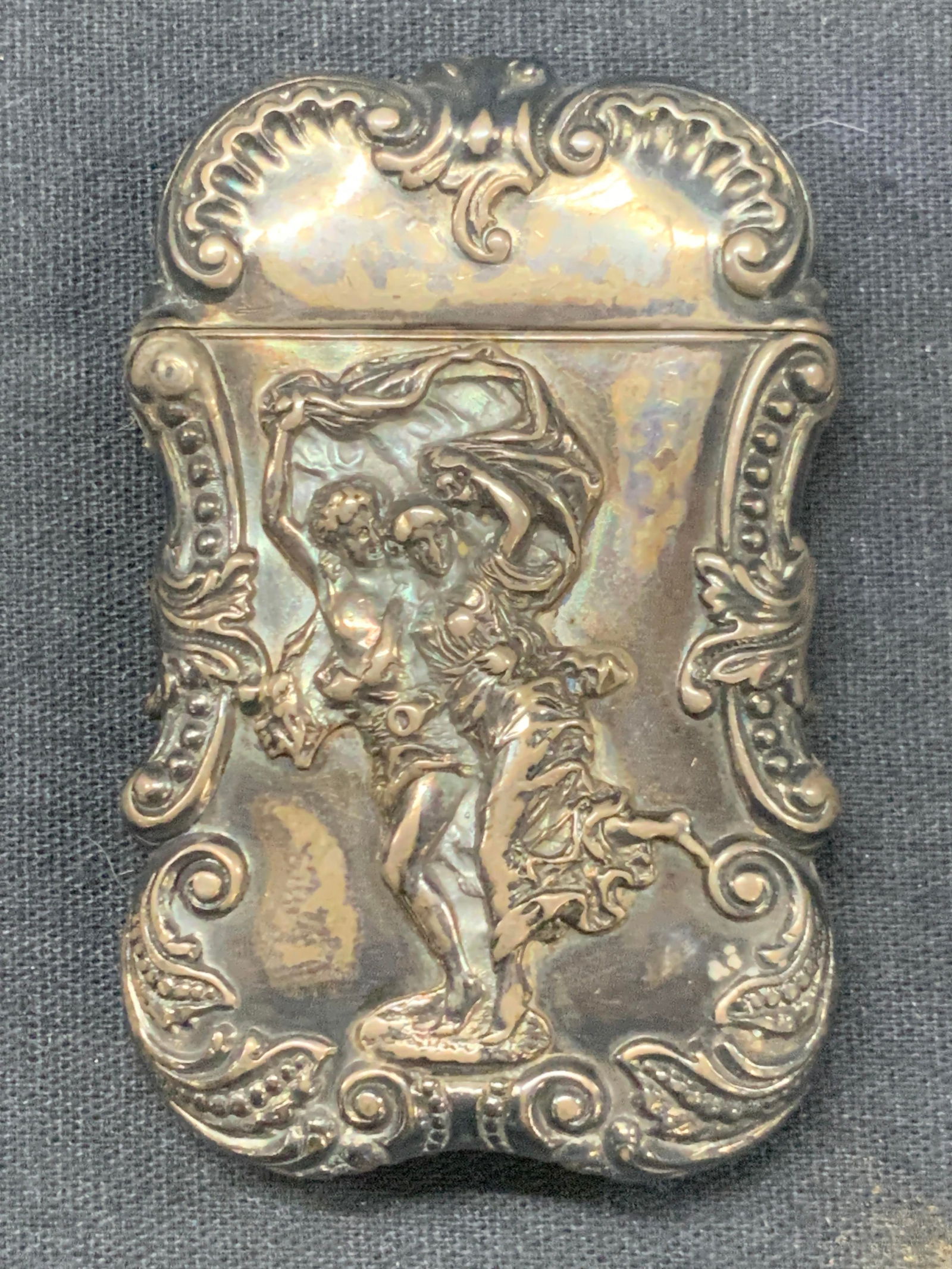 Antique Sterling Art Nouveau Embossed Match Safe (1 of 10)