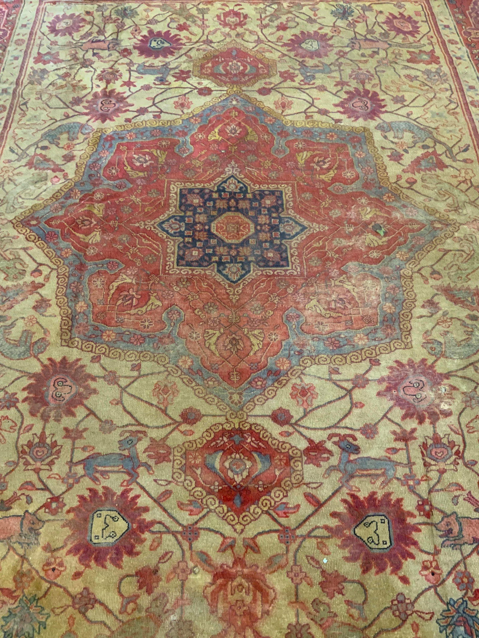 Antique Handmade Persian Rm Sz Wool Rug (1 of 9)