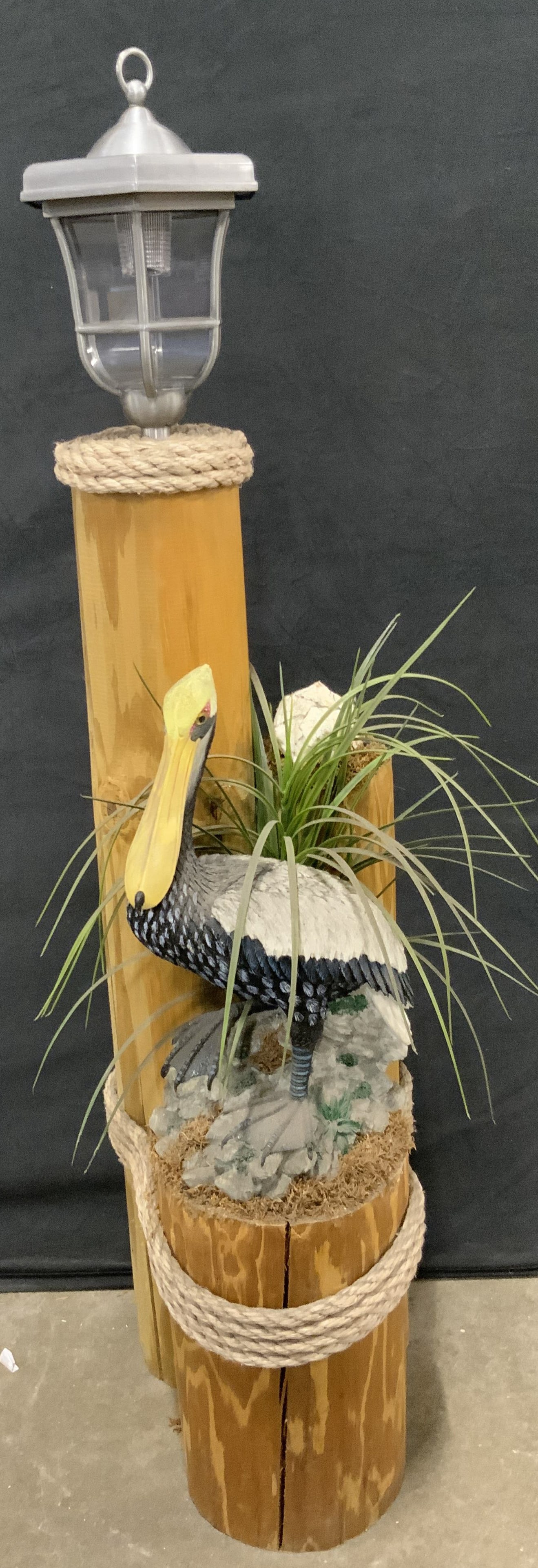 Nautical Dock Pilings Light W Pelican & Shell 42in (1 of 12)