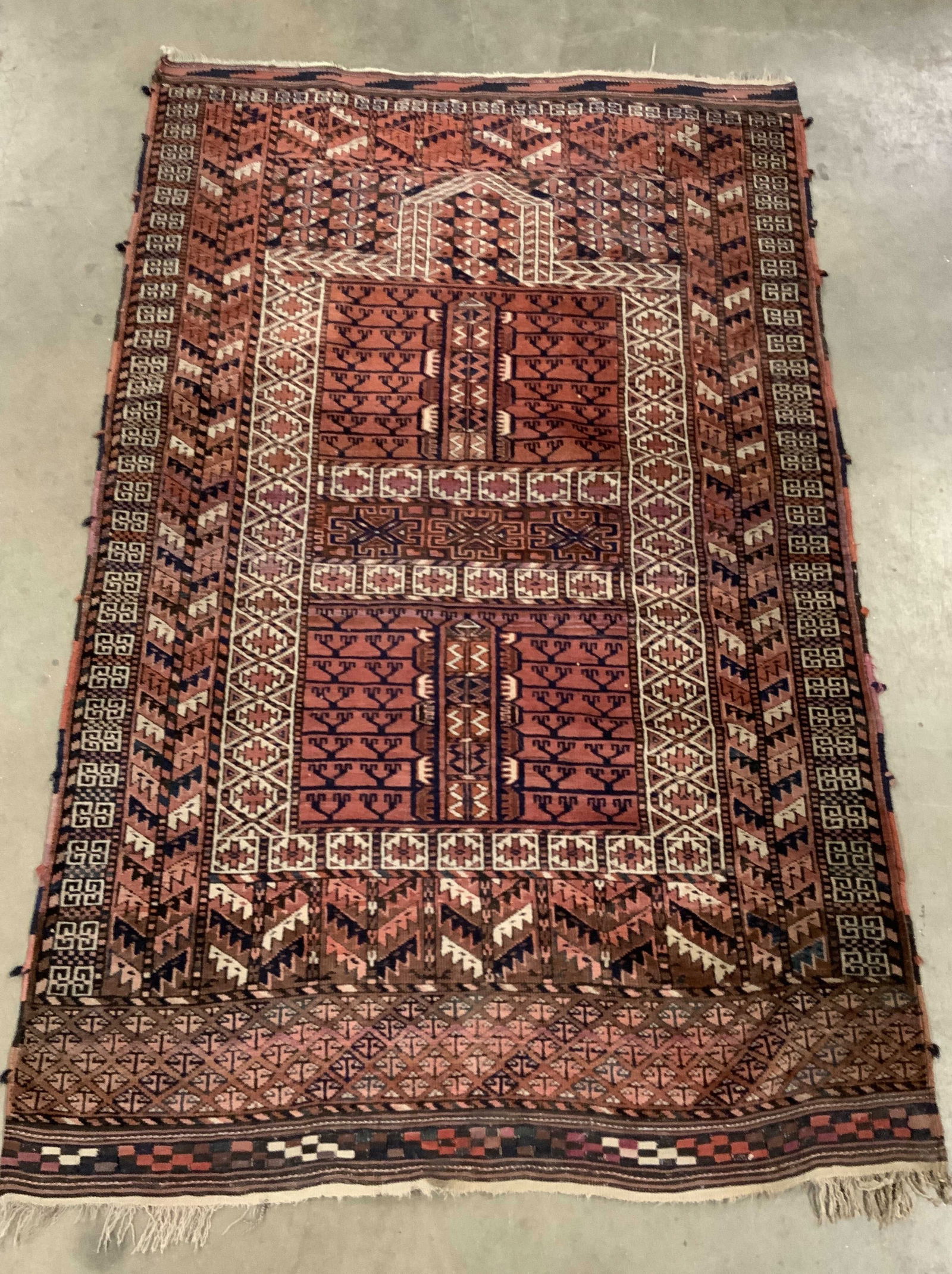 Vintage Handmade Turkmen Area Rug (1 of 10)