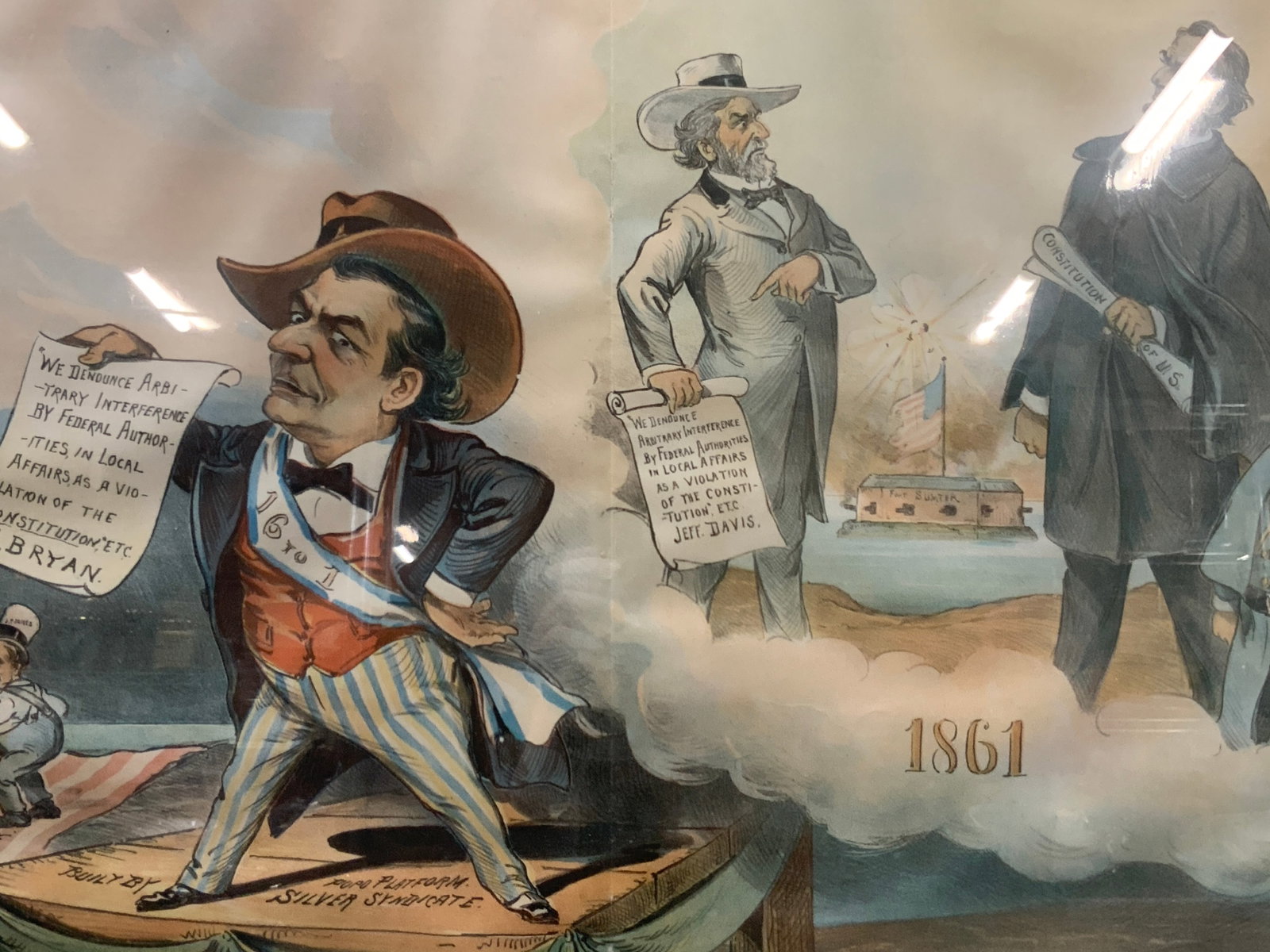 1896 Puck Magazine History Repeats Itself Litho: Copyright 1896, Keppler & Schwartzman, J.Ottoman Litho.Co, Puck Bldg Marked in upper and lower margin Puck and History repeats Itself. depicting Bryant holding a plagiarized paper originally created b