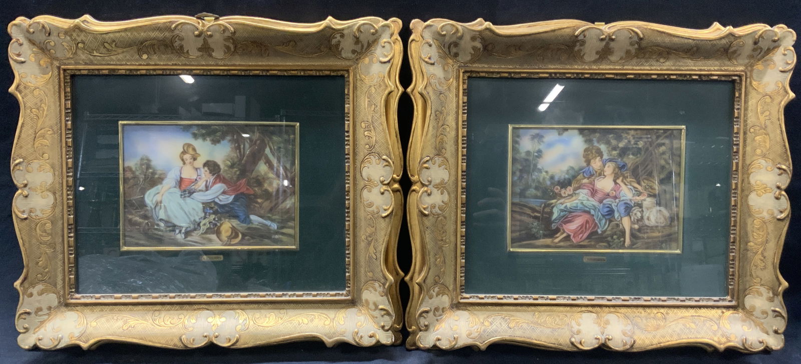 2 Sgd Oil Paintings On Board,  F.Boucher, Italy (1 of 12)
