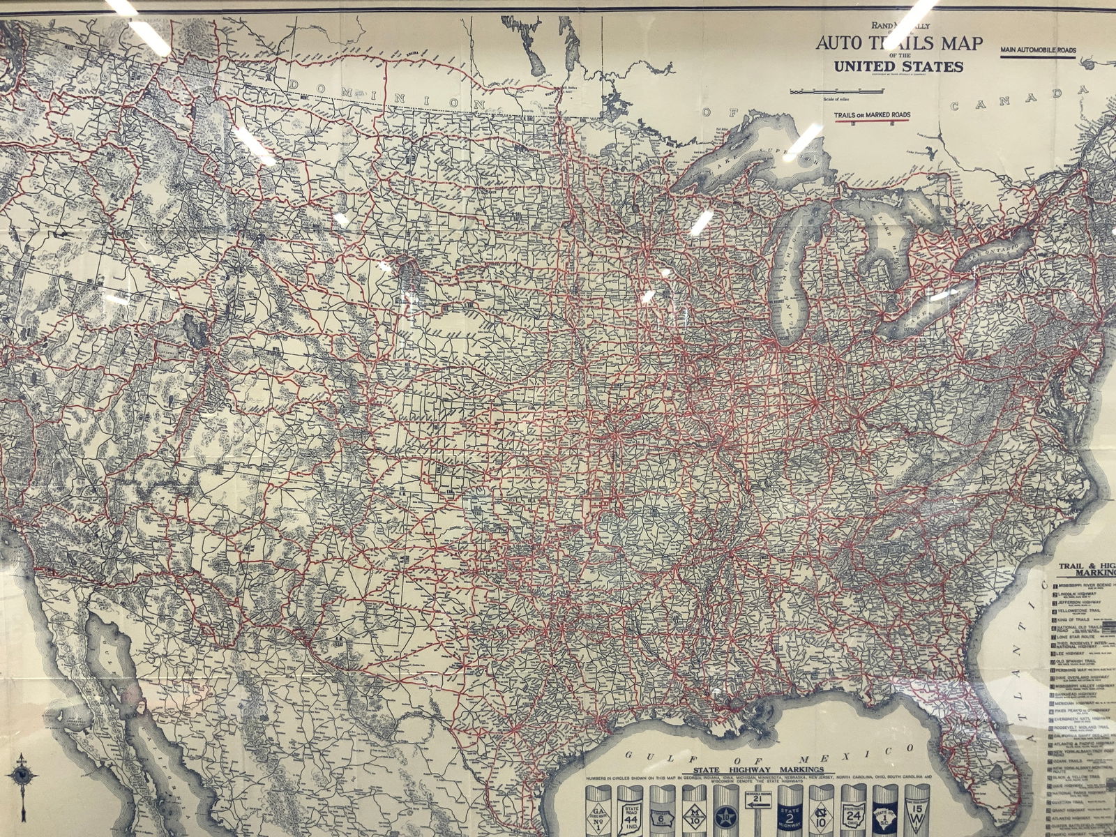Vintage 1920s Rand McNally Auto Trails Map (1 of 13)