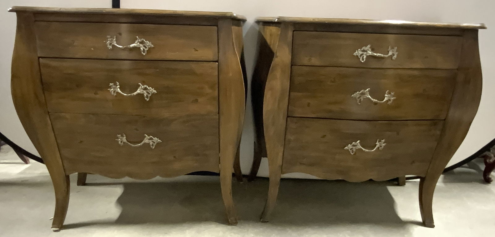 Pr Vintage 3 Drawer Wooden Bombay Chests (1 of 10)