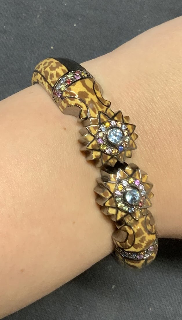 MCL Sterling Silver Enameled Gemstone Bracelet (1 of 6)