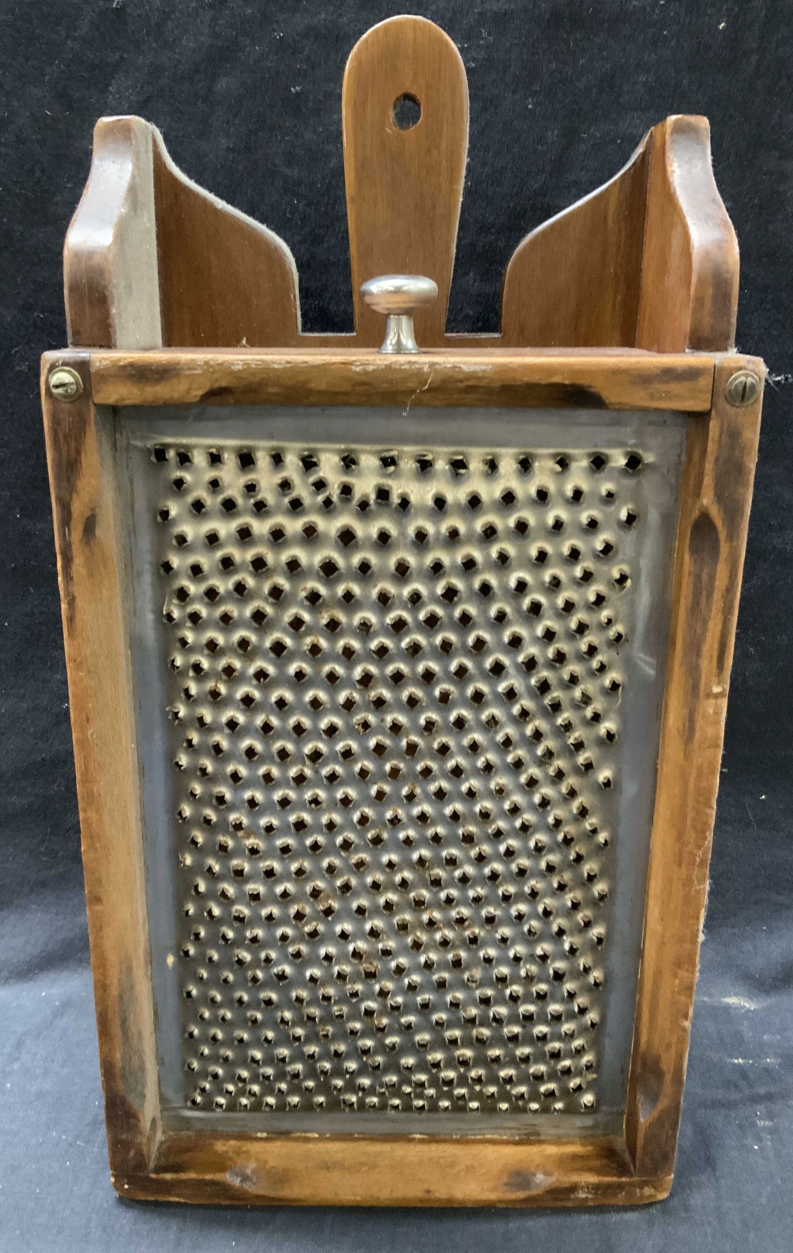 Antique Wooden Kitchen Bread Grater W Drawer (1 of 9)