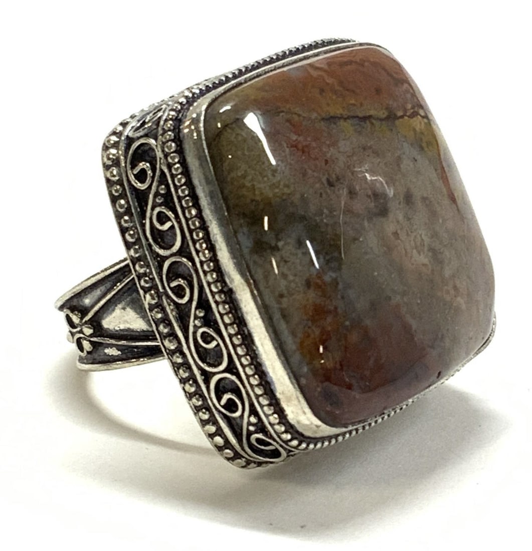 Hand Crafted Sterling Silver Natural Stone Ring (1 of 6)