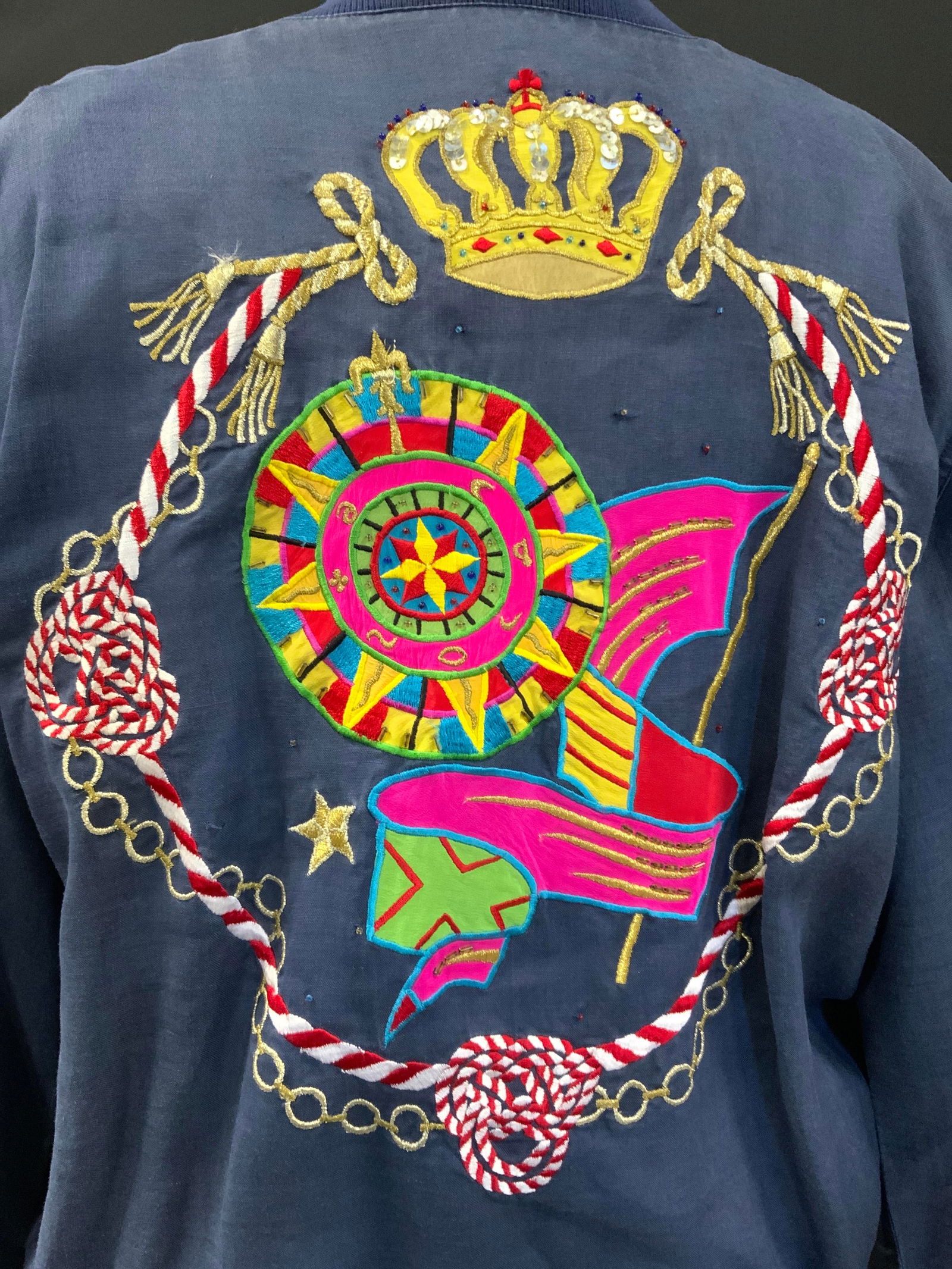 HERMES PARIS Linen Jacket w Nautical Applique (1 of 13)