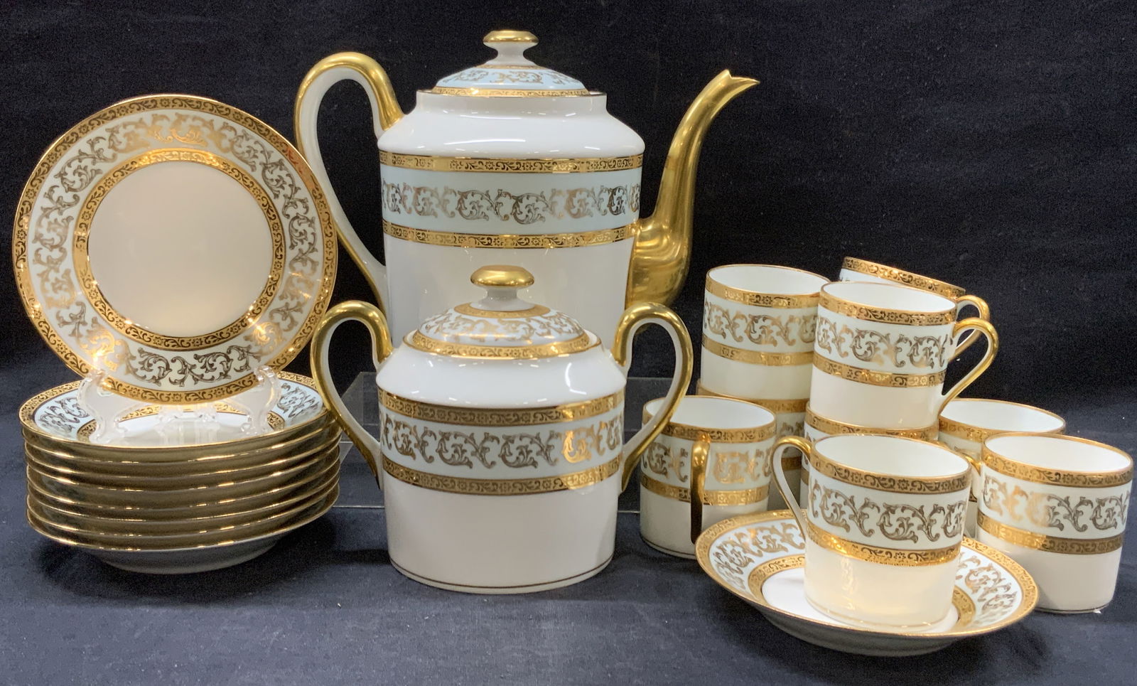 Set 22 Jammet Seignolles Limoges Porcelain Dishes (1 of 13)