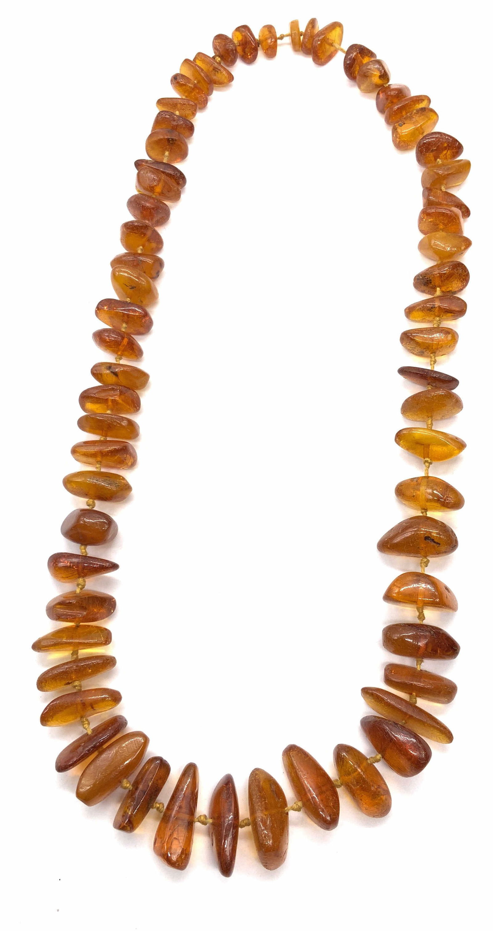 Graduated Natural Amber Beaded Necklace (1 of 7)