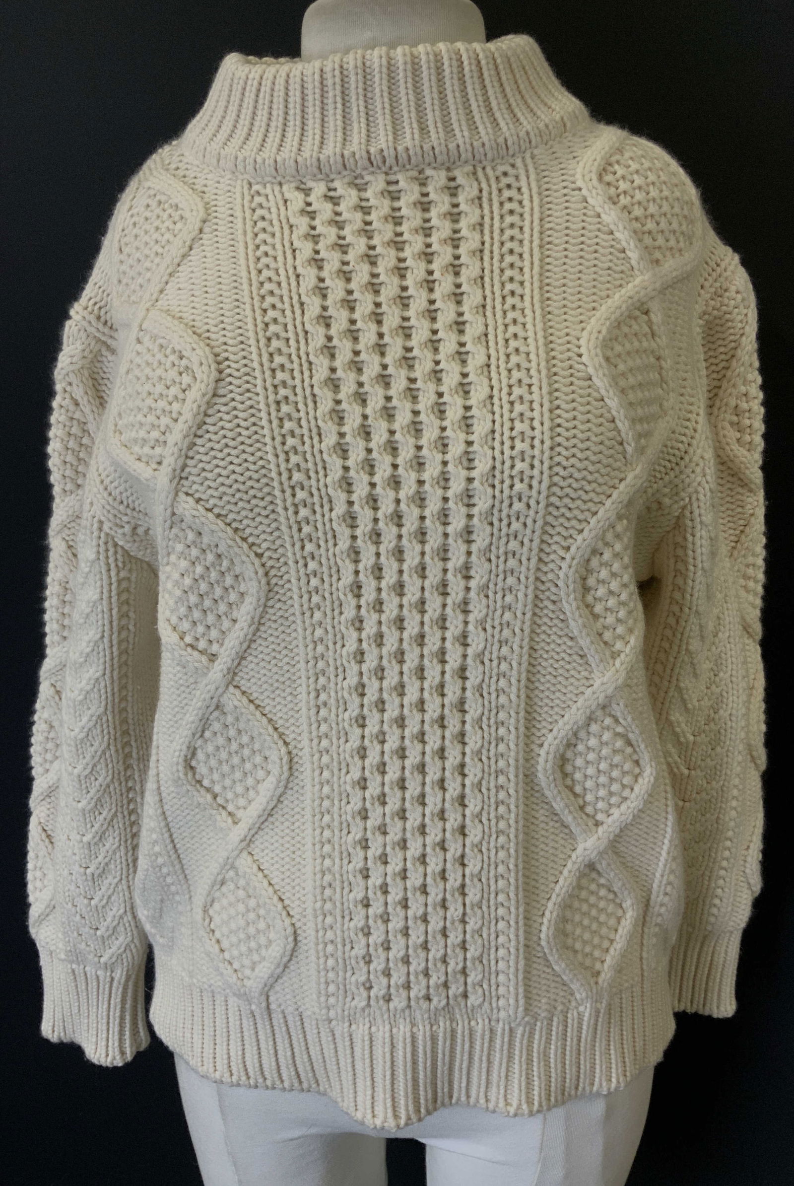 MANRICO Thick Cable Knit Cashmere Sweater, Italy (1 of 7)