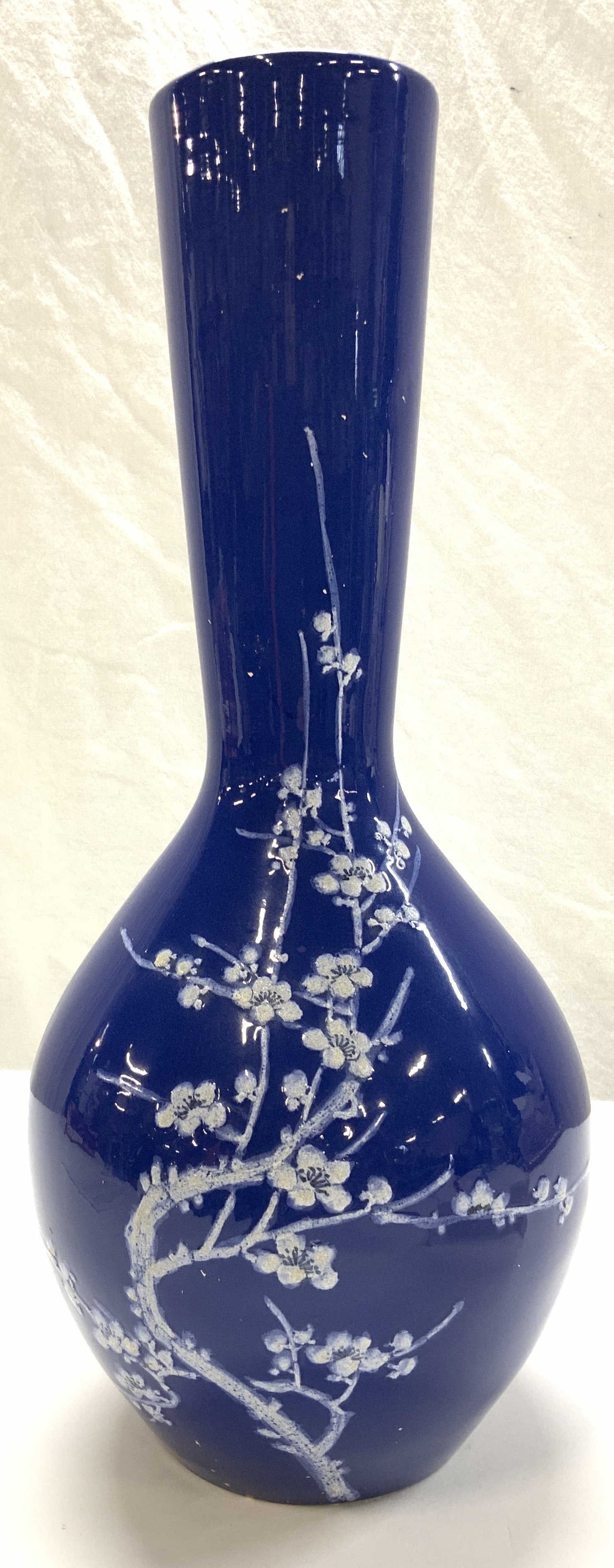 ROC Asian Plum Blossom Porcelain Flower Vase 16in (1 of 6)