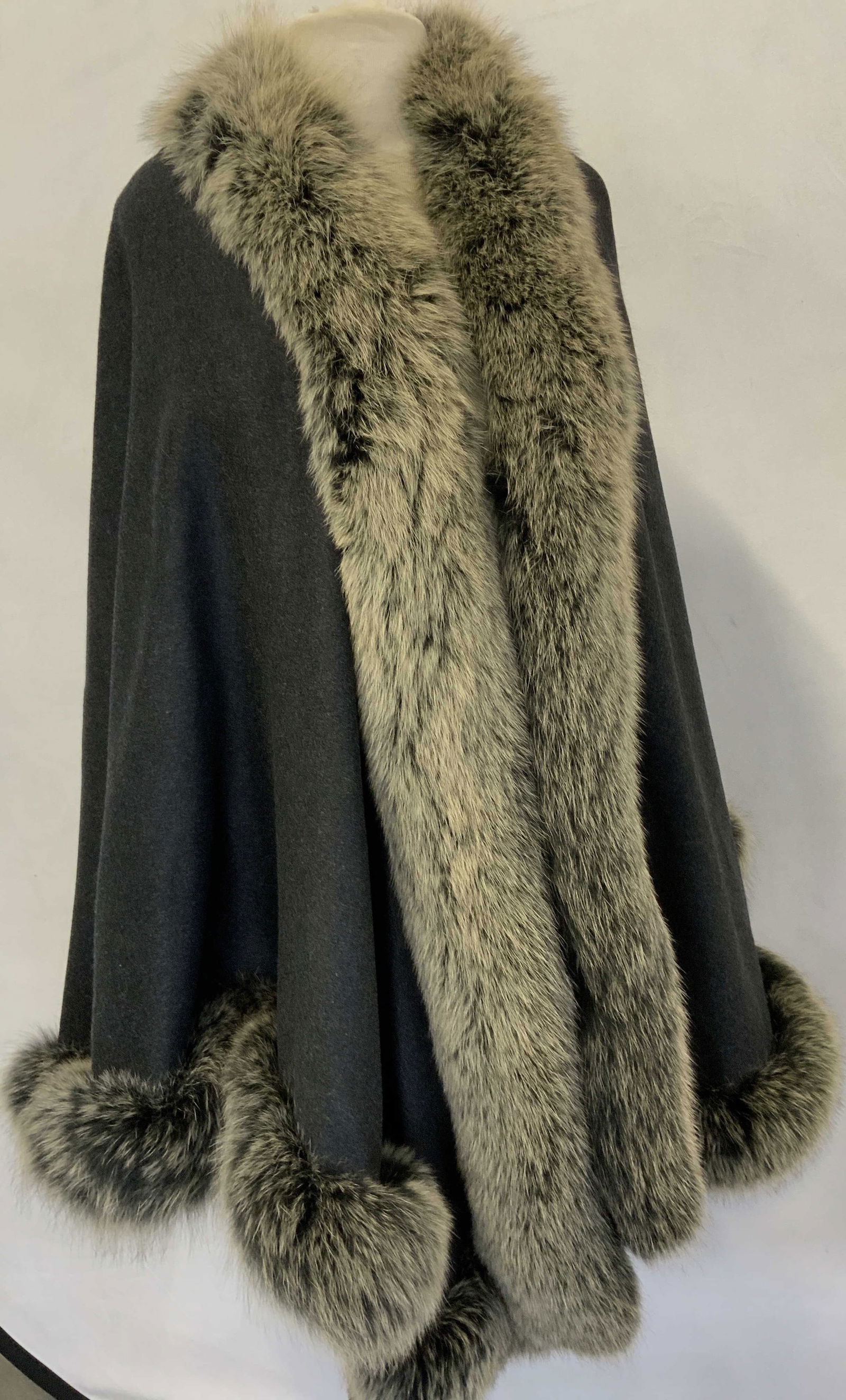 Fox Fur Cashmere Evening Cape (1 of 12)