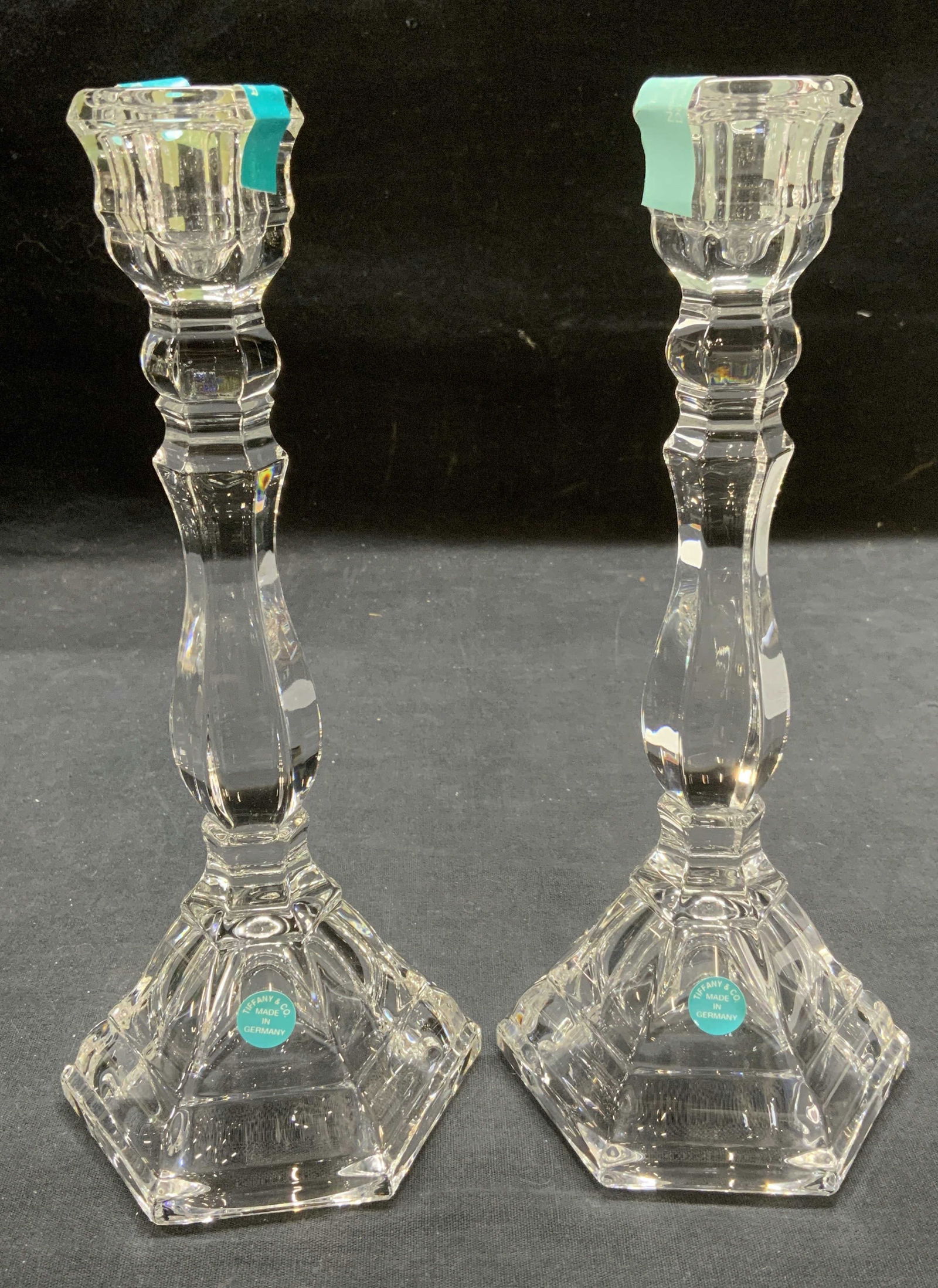 Pr Tiffany & Co Crystal Candle Holders Germany New (1 of 9)