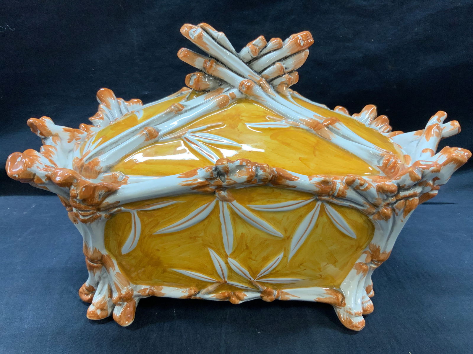 Signed Artisan Ceramic Footed Vessel (1 of 10)