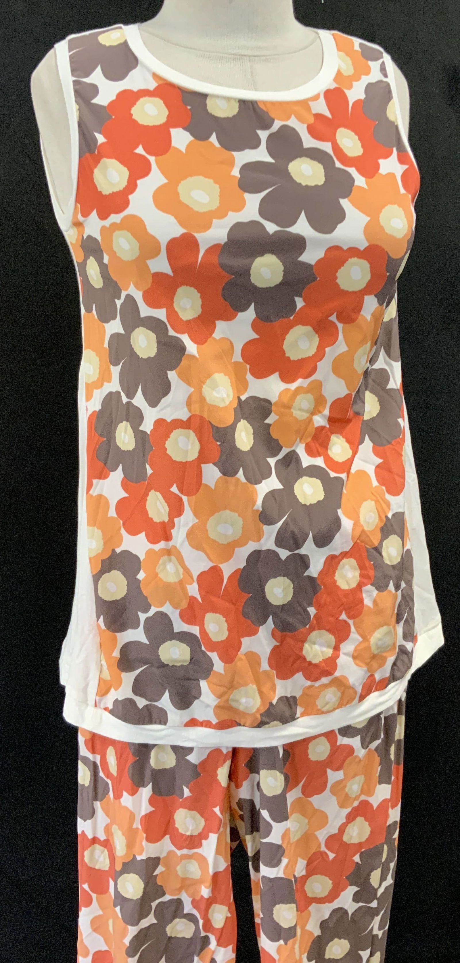 WMVCI MILANO SILK Flower Blouse & Pant Set, Italy (1 of 8)