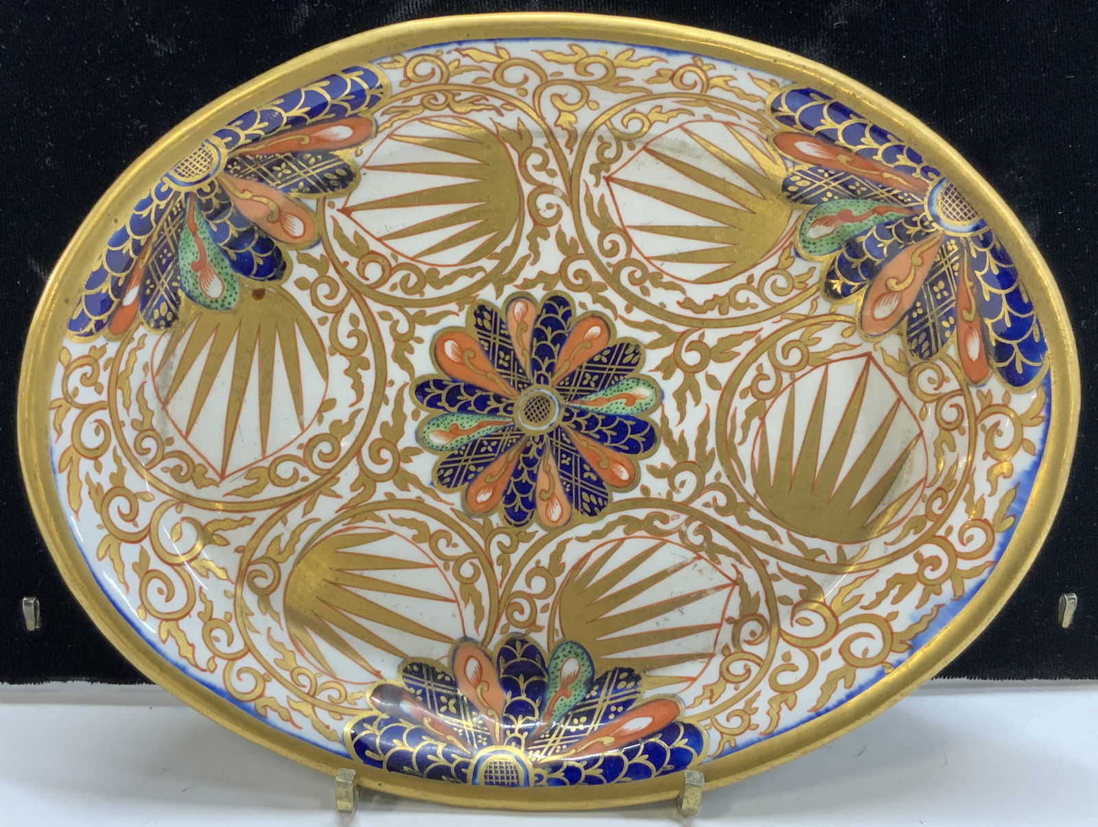 Antq SPODE Porcelain Imari & Gilt Asian Dish England (1 of 7)