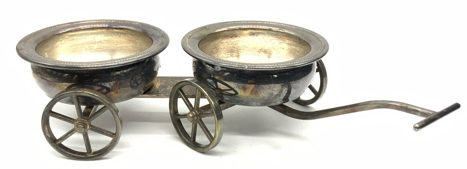 Rogers Silver Co. Silver Pl Wheeled Condiment Dish (1 of 9)