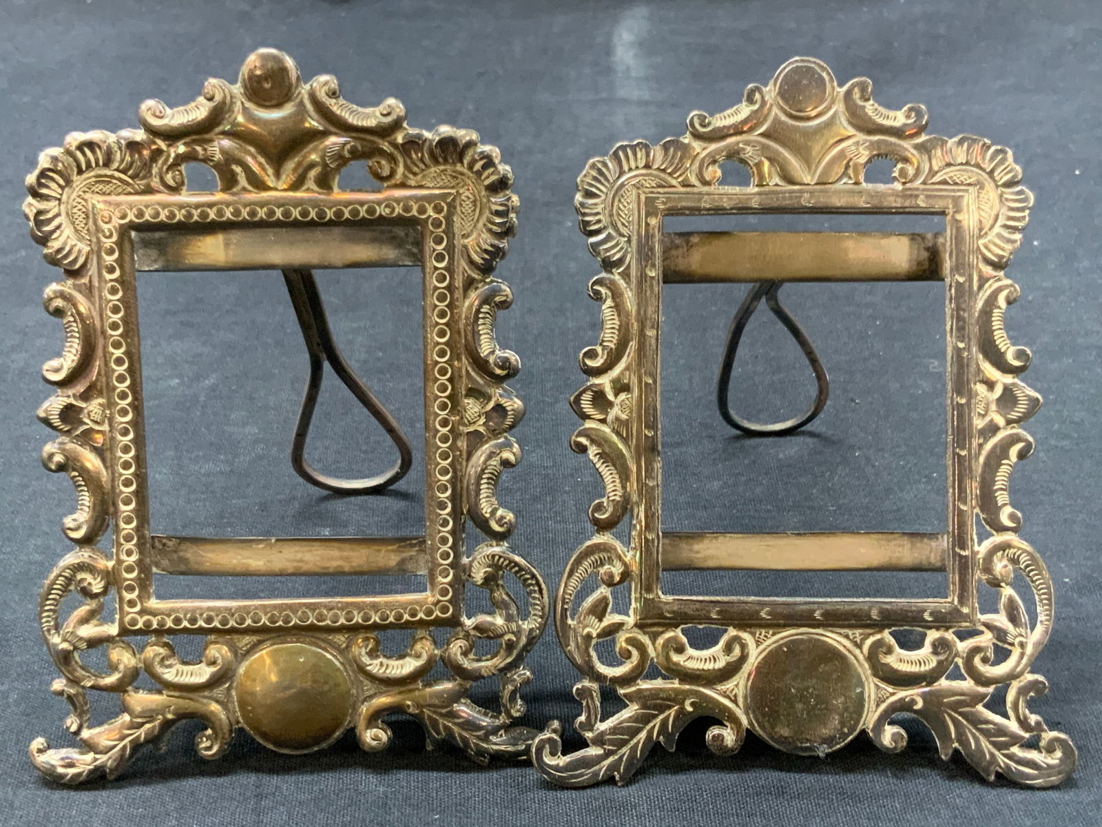 2 Vintage Embossed Sterling Silver Picture Frames (1 of 9)