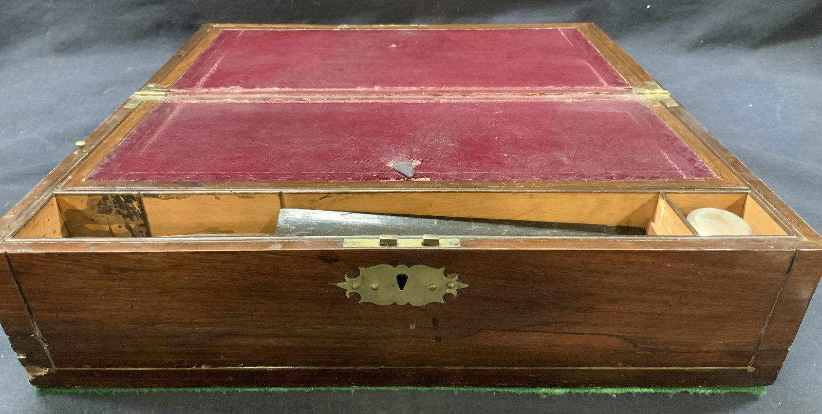 Antiq. Mahogany Wooden Writing Desk Box (1 of 12)