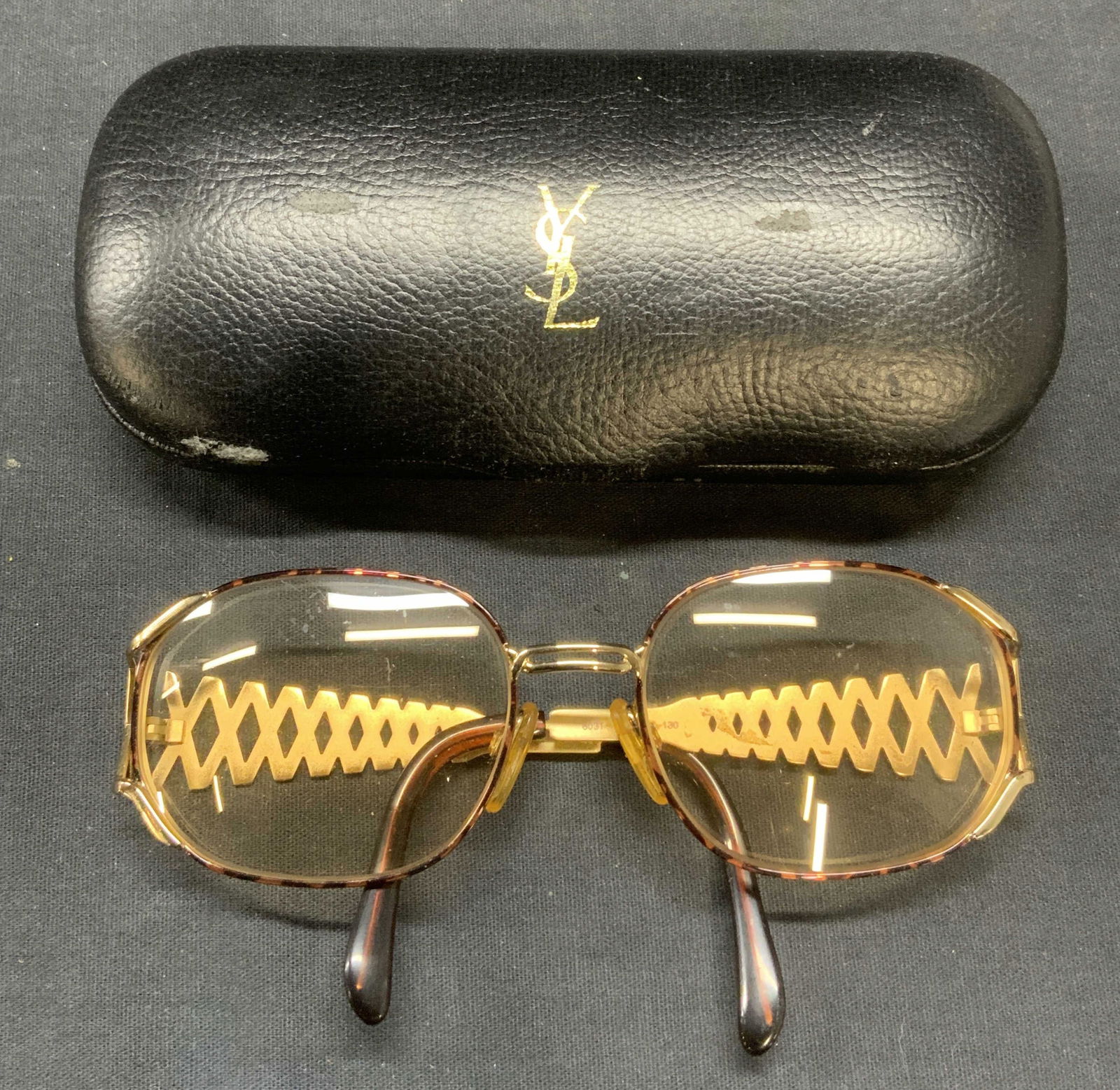 Yves Saint Laurent Gold Tone Sunglasses, Italy (1 of 7)