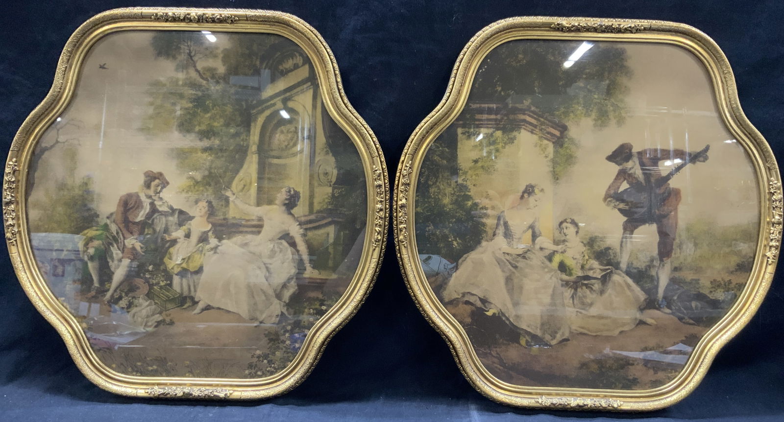 2 Nicolas Lancret Vintage Colored Lithos (1 of 10)