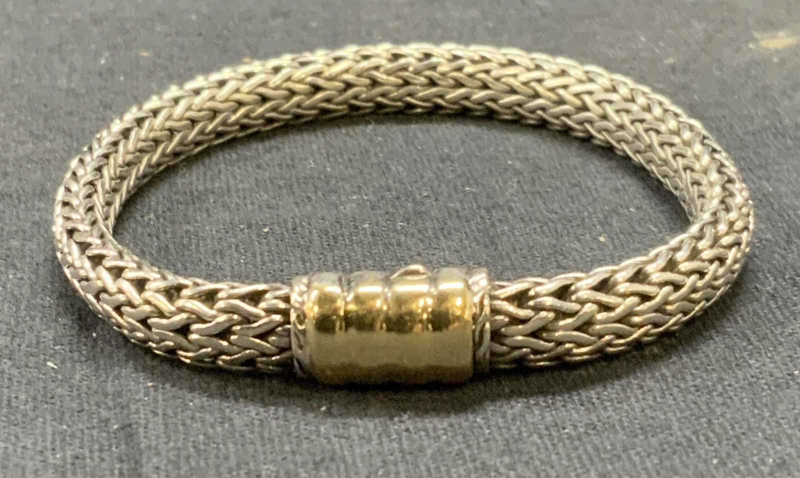 John Hardy Sterling Silver 18K Gold Mesh Bracelet (1 of 8)