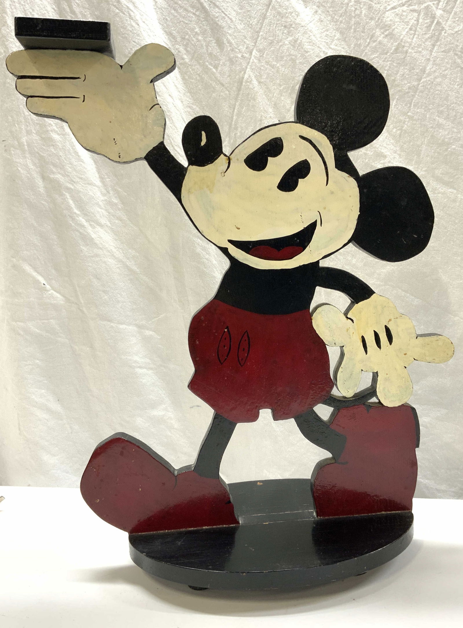 Retro Mickey Mouse Standing Wood Holder c1940s 22i (1 of 9)