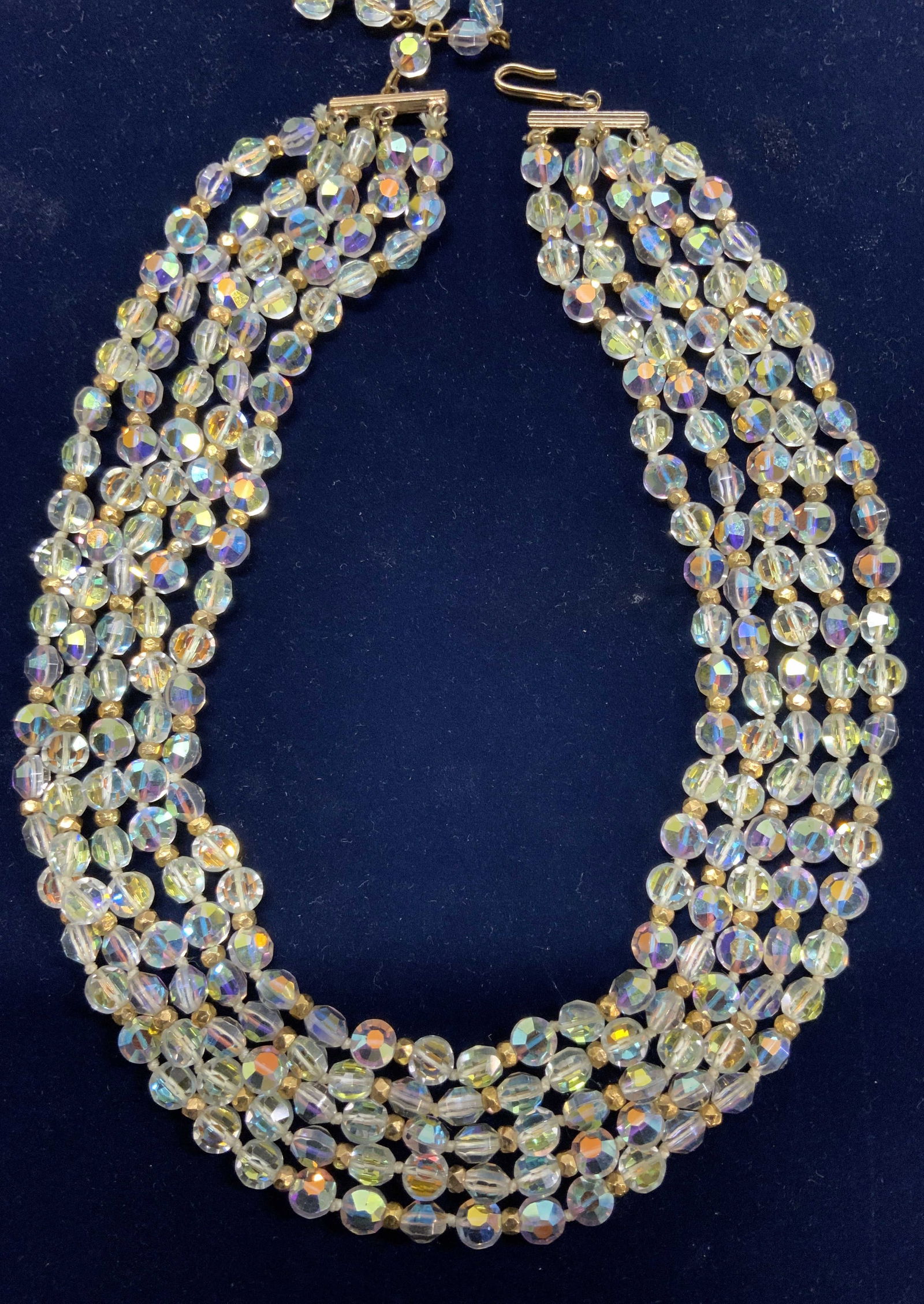 Aurora Borealis Multi Strand Beaded Choker (1 of 6)