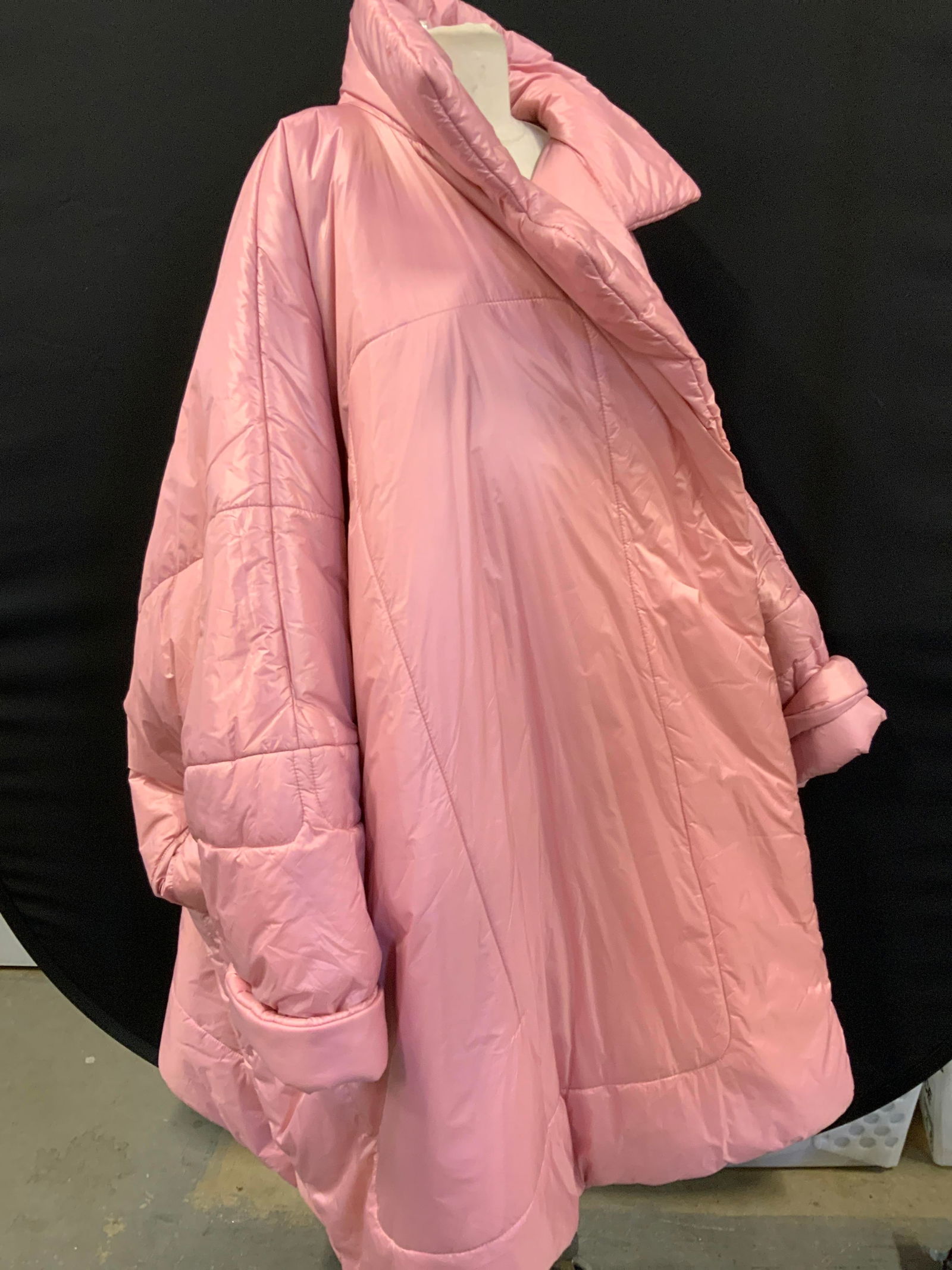 Norma Kamali Long Winter Puffer Coat w Bag USA (1 of 10)